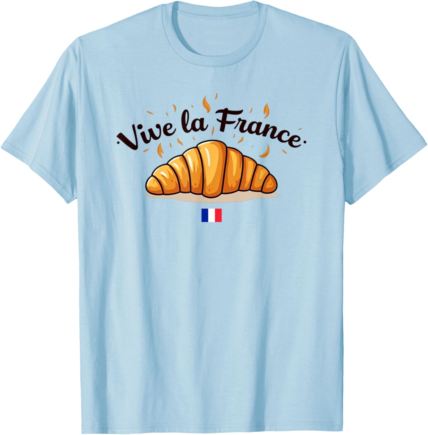 Retro Vintage Eiffel Tower T-Shirt Paris Croissant Design for Lovers - 2