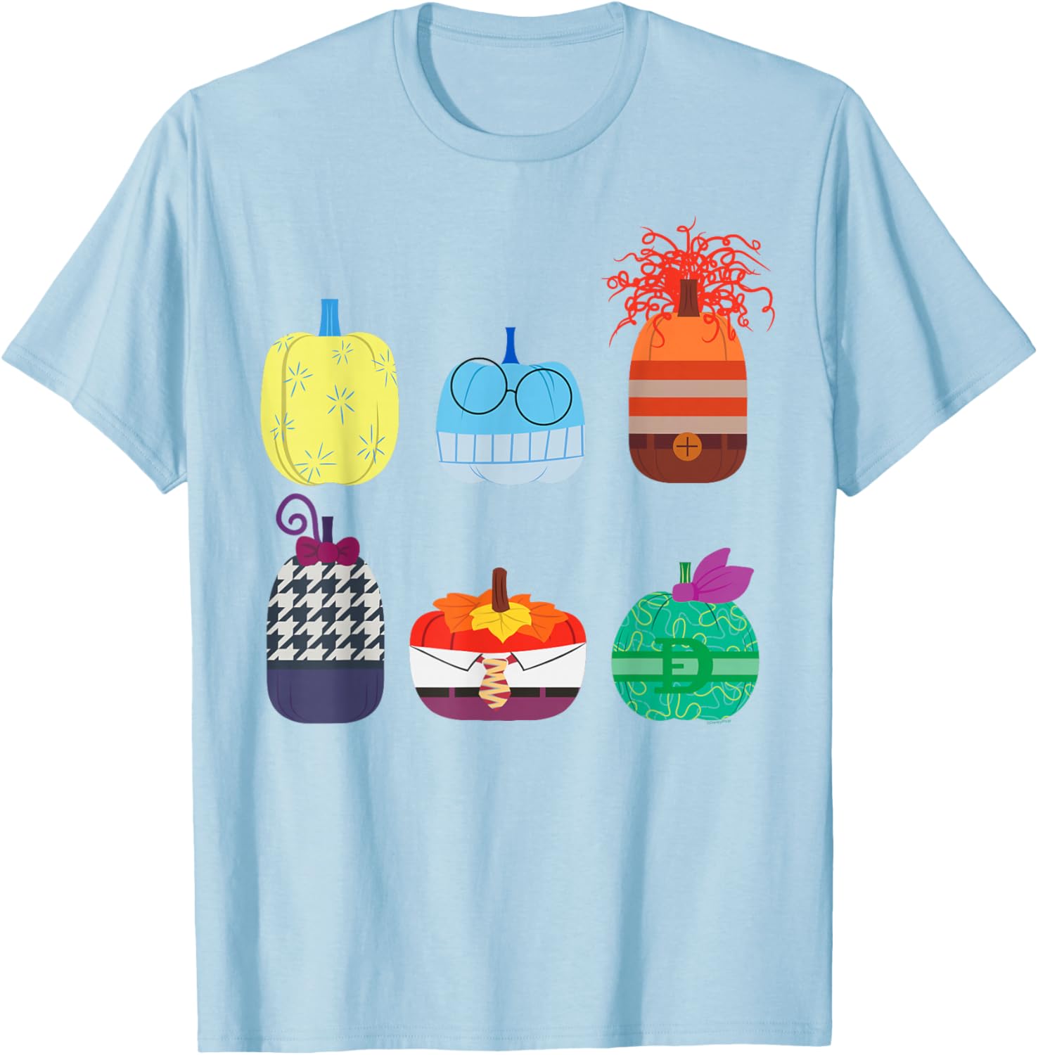 Inside Out 2 Halloween Pumpkin Grid T-Shirt for Fun Fall Fashion - 5