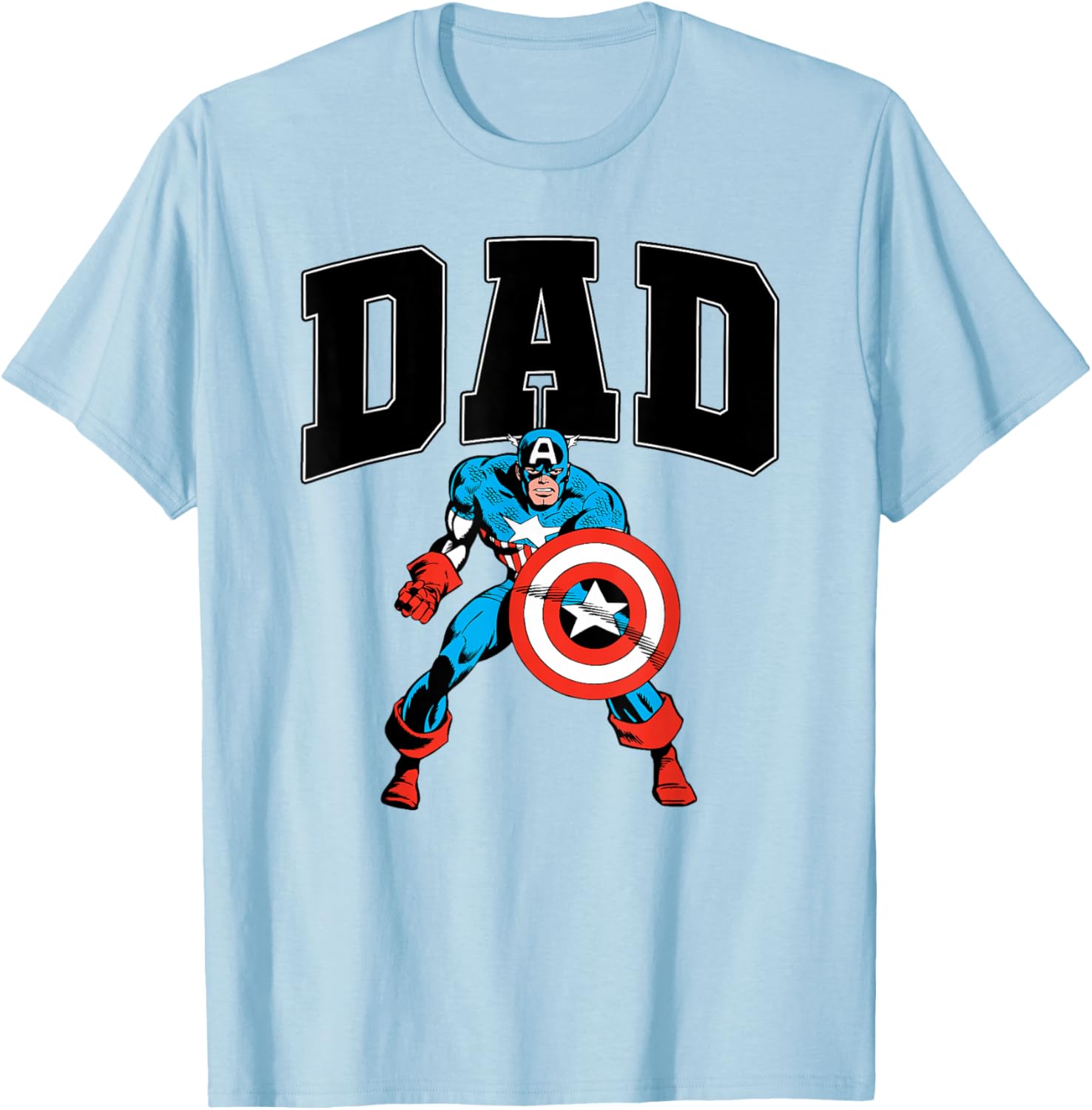 Retro Captain America Dad T-Shirt for Marvel Comics Father's Day Gift - 4