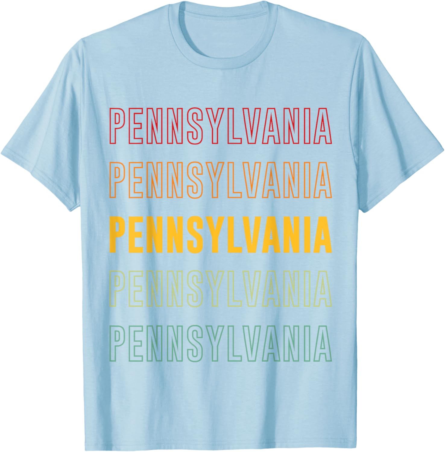 Vibrant Pennsylvania Rainbow T-Shirt for Stylish Comfort and Fun Fashion - 8