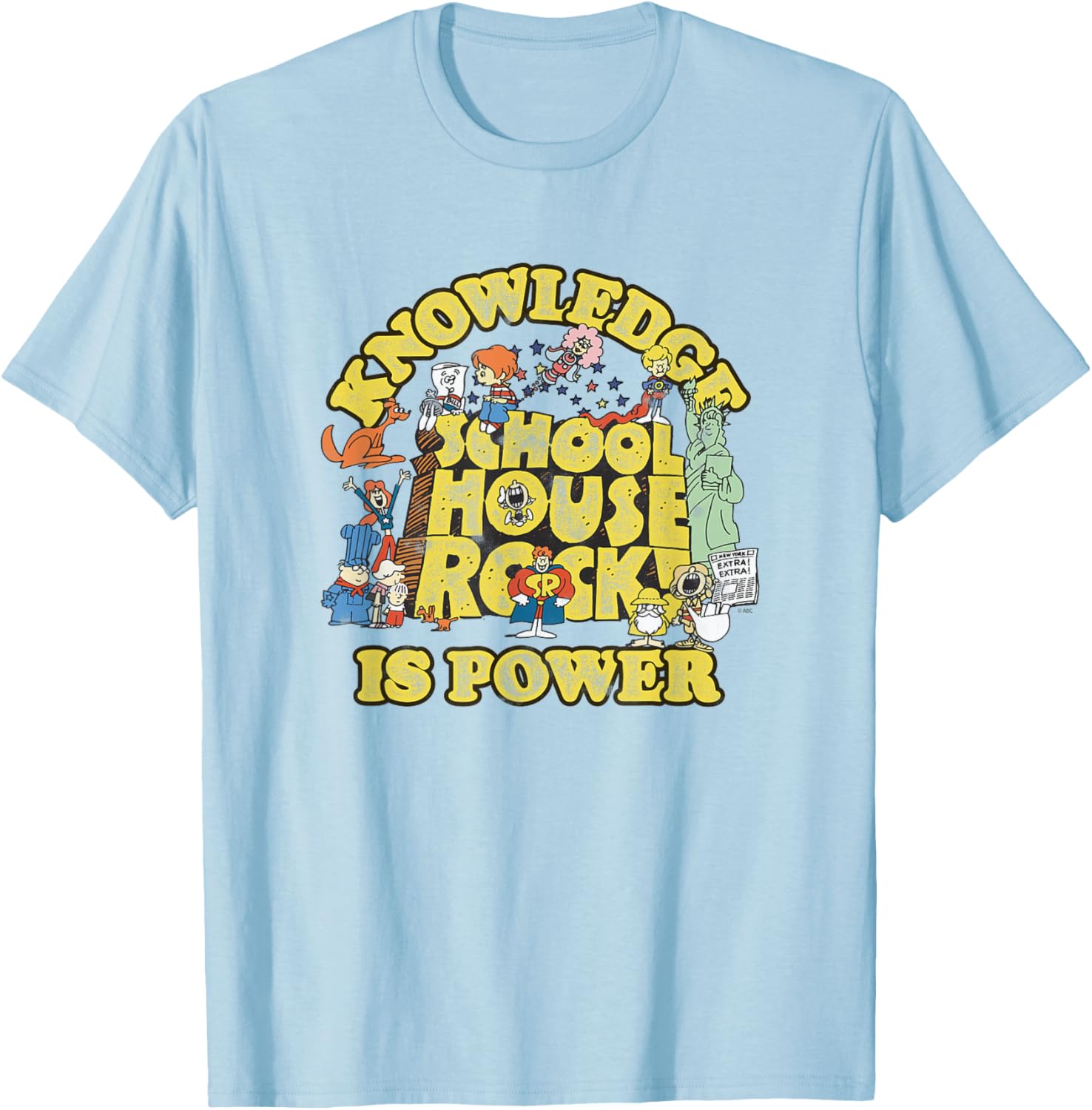 Ripple Junction Schoolhouse Rock Knowledge Is Power T-Shirt for Fans - 5