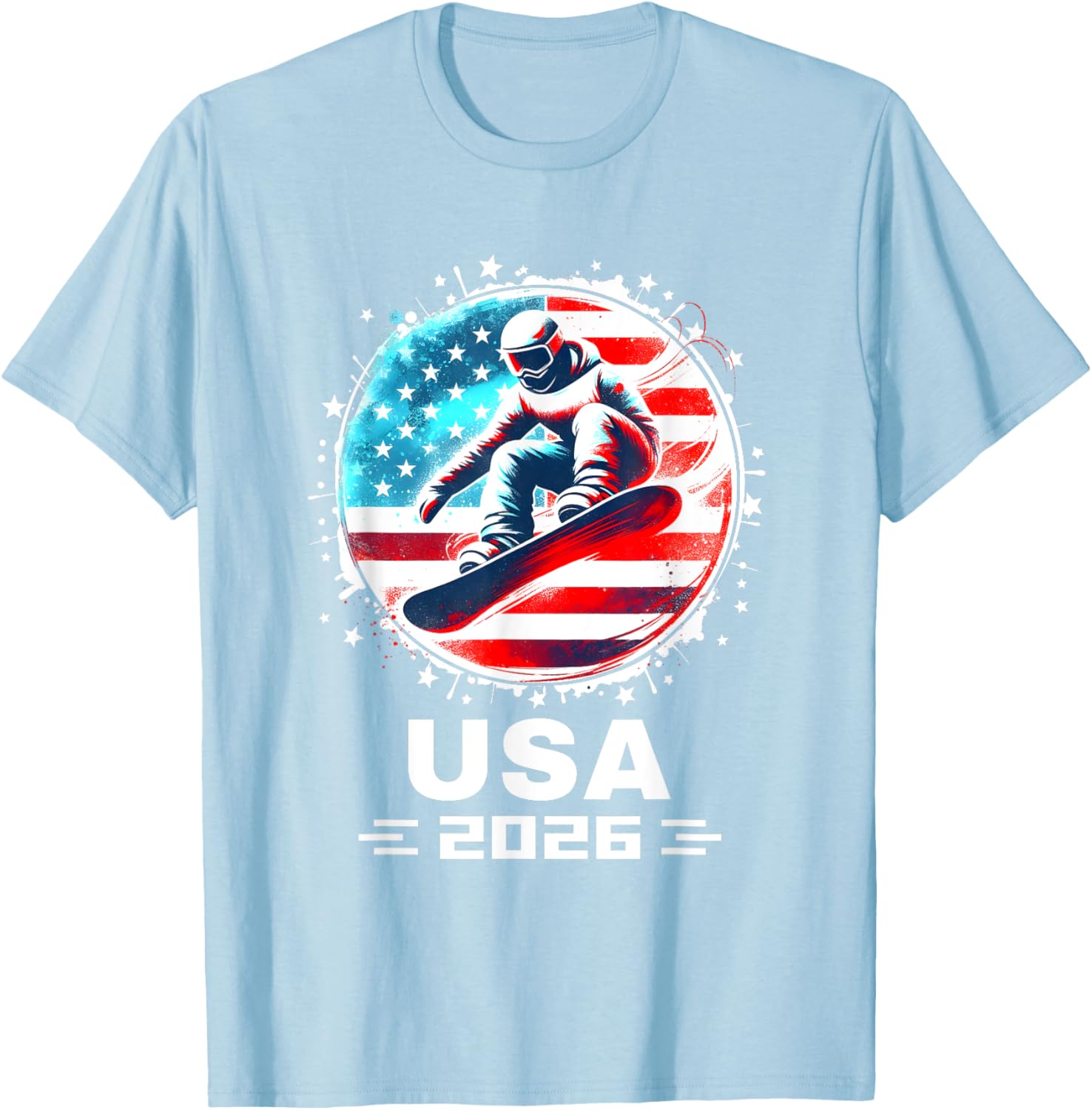 USA Team 2026 Snowboarding T-Shirt for Fans of American Style - 9