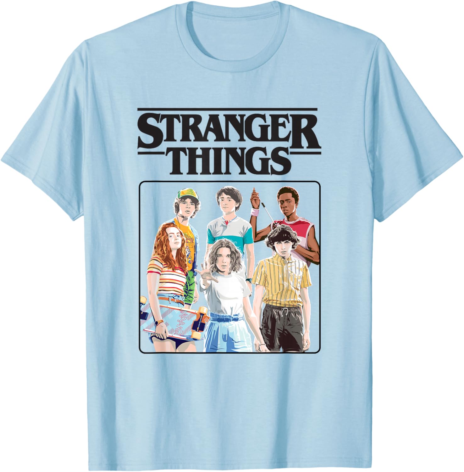 Stranger Things Vintage Eighties T-Shirt with Retro Group Logo Design - 12