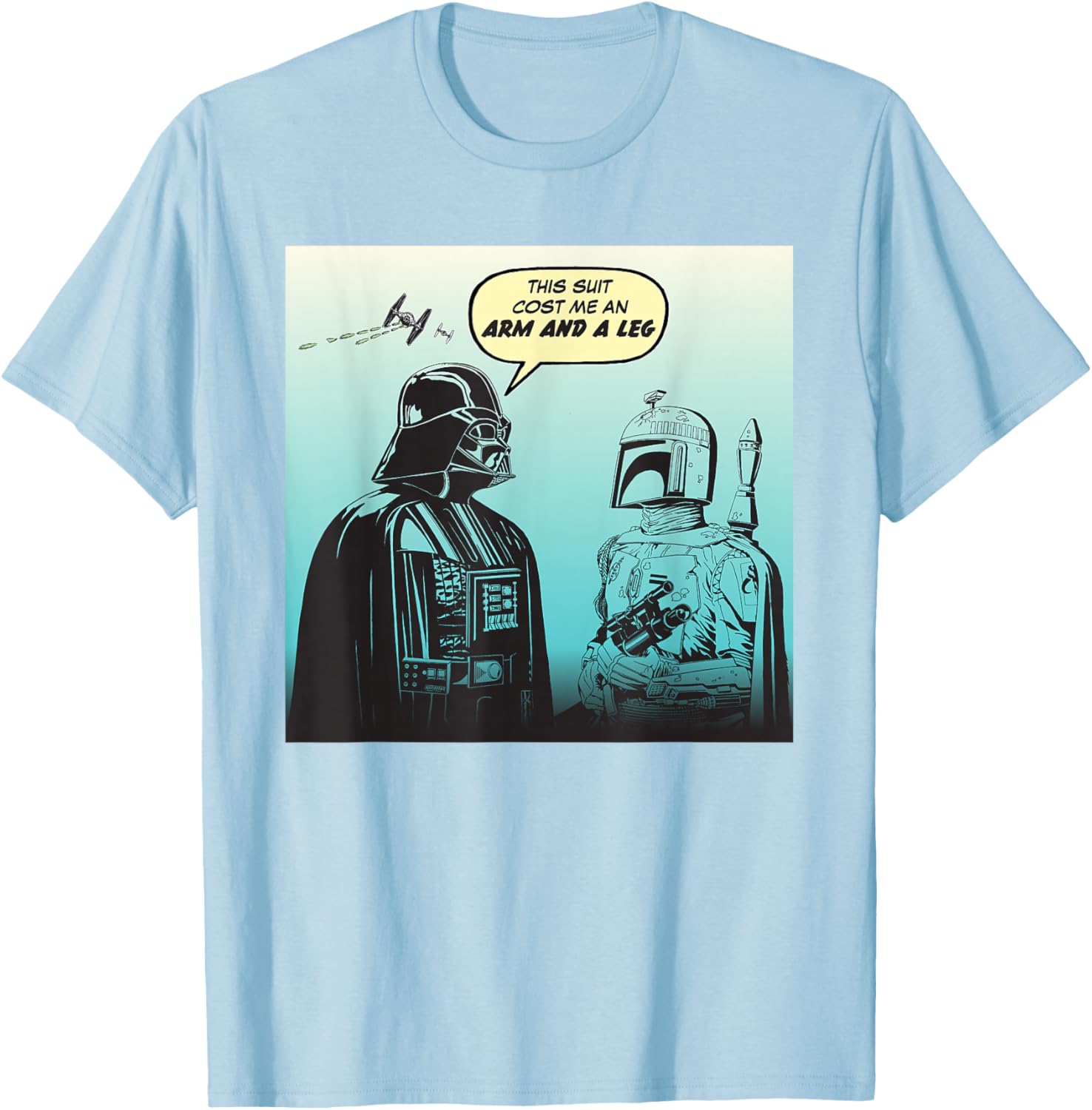 Star Wars Funny Darth Vader and Boba Fett Comic T-Shirt for Fans - 7