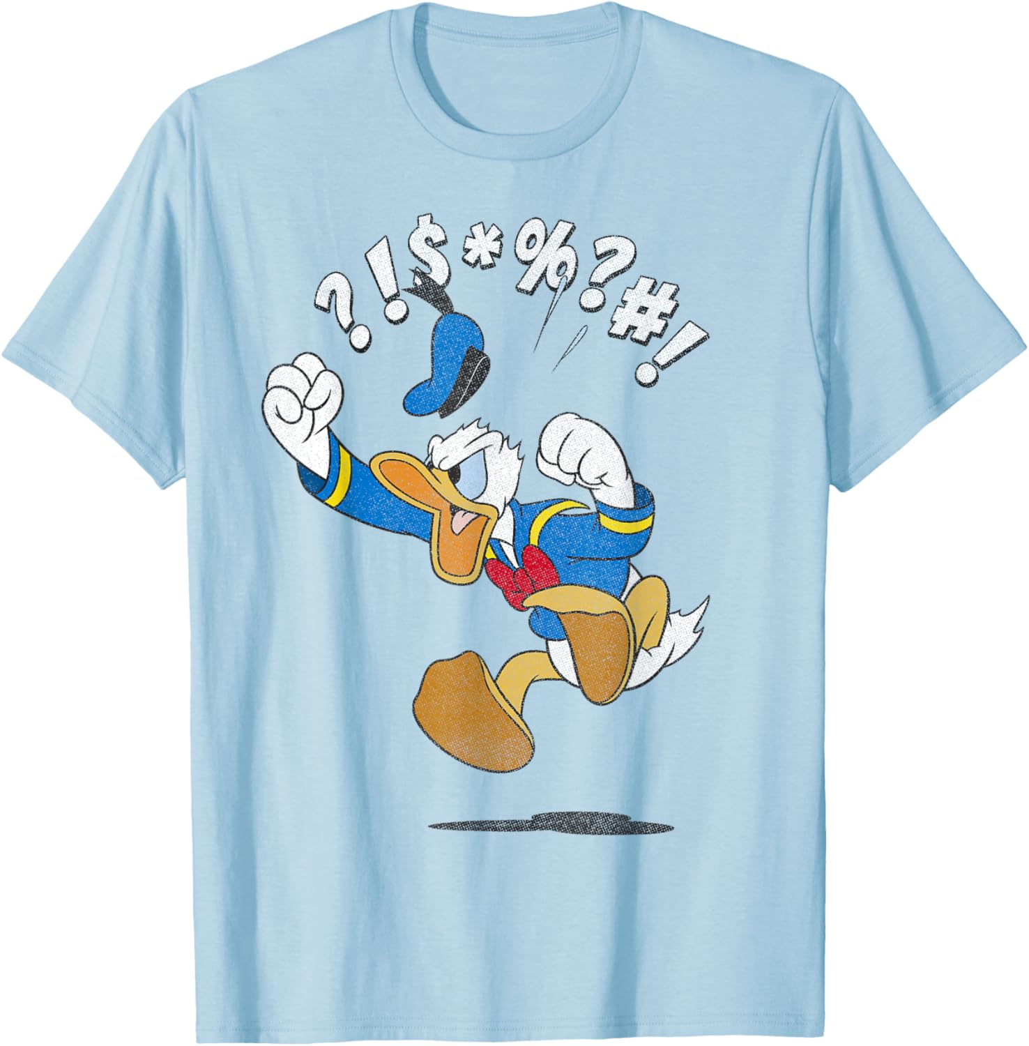 Vintage Donald Duck Angry Jump T-Shirt featuring Disney Mickey and Friends - 5