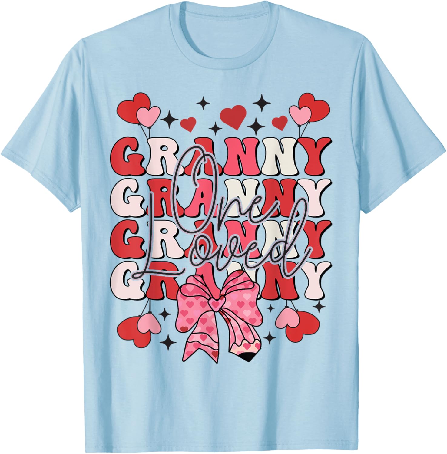 One Loved Granny Valentine's Day T-Shirt for Grandma - Cute Gift Idea - 3