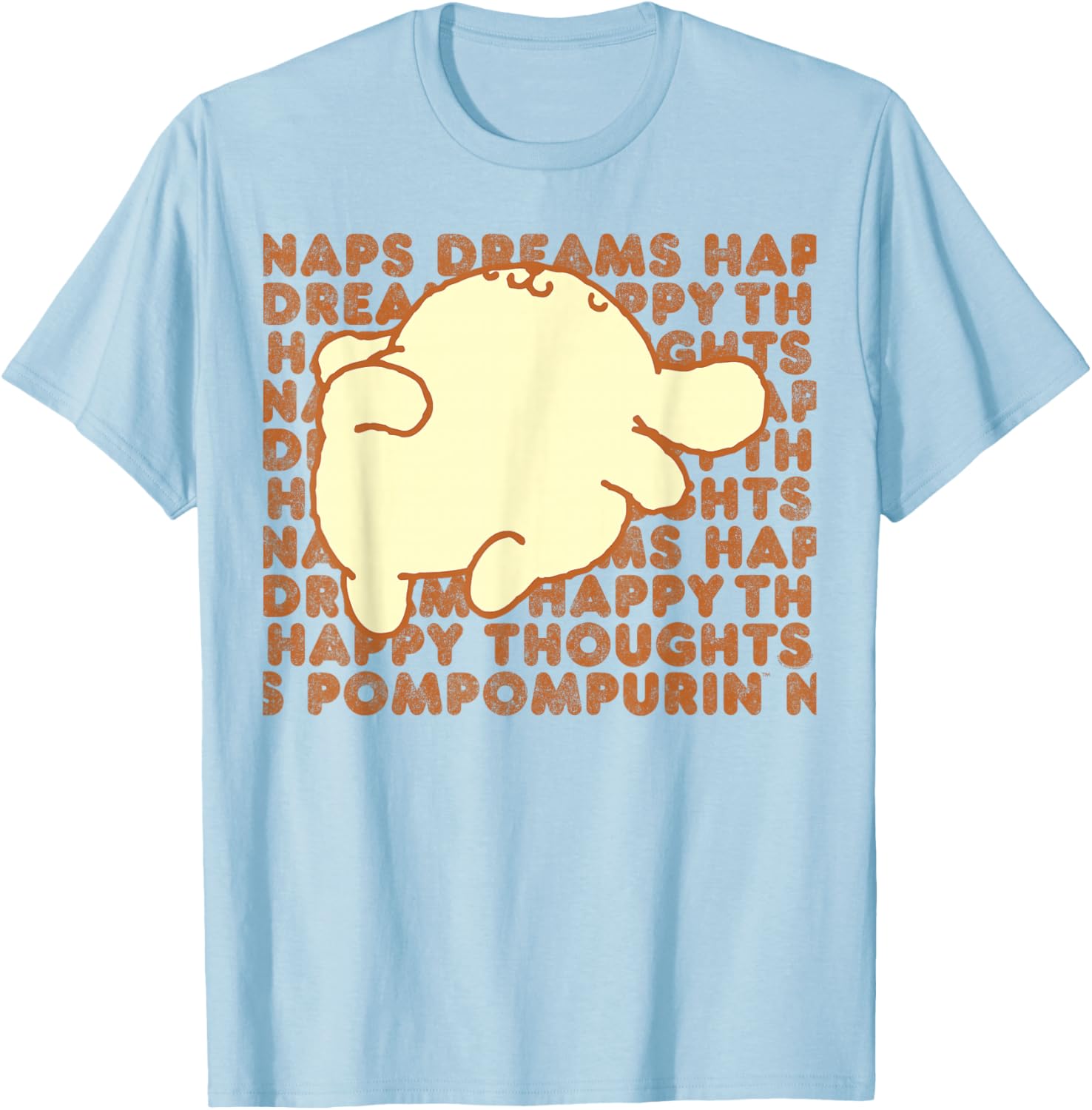 Pompompurin Happy Thoughts Nap Time T-Shirt for Cozy Relaxation - 23