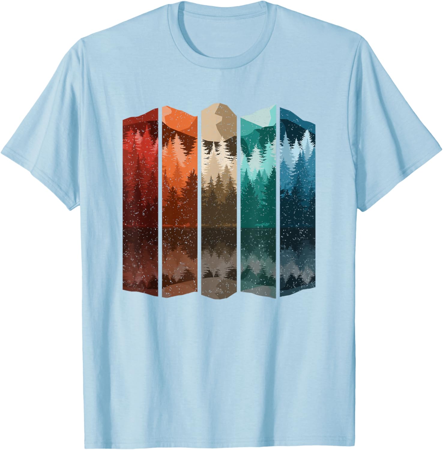 Vintage Mountain Forest Tree T-Shirt for Men - Retro Nature Style Apparel - 21