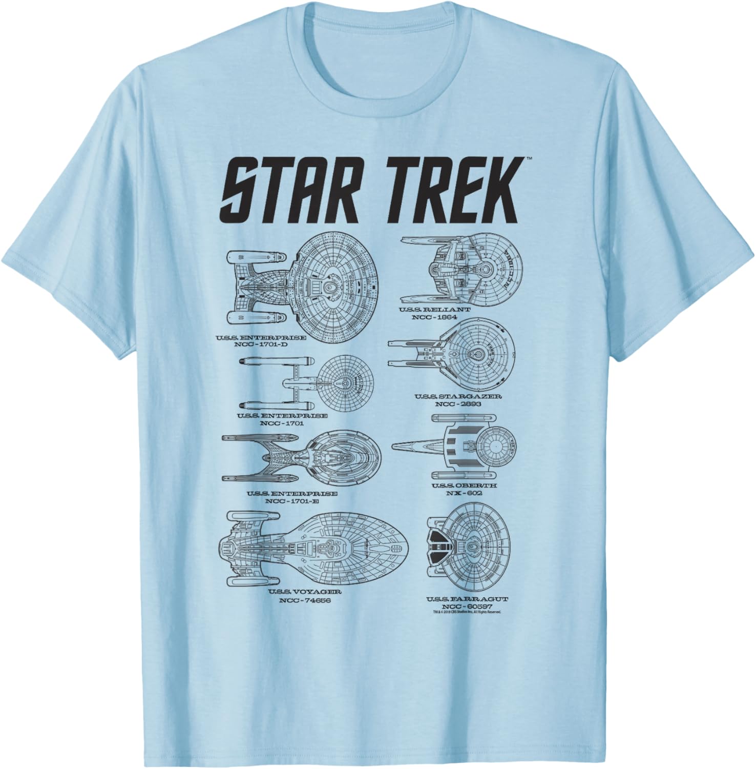 Star Trek Starfleet Enterprise Spaceship Textbook T-Shirt for Fans - 9