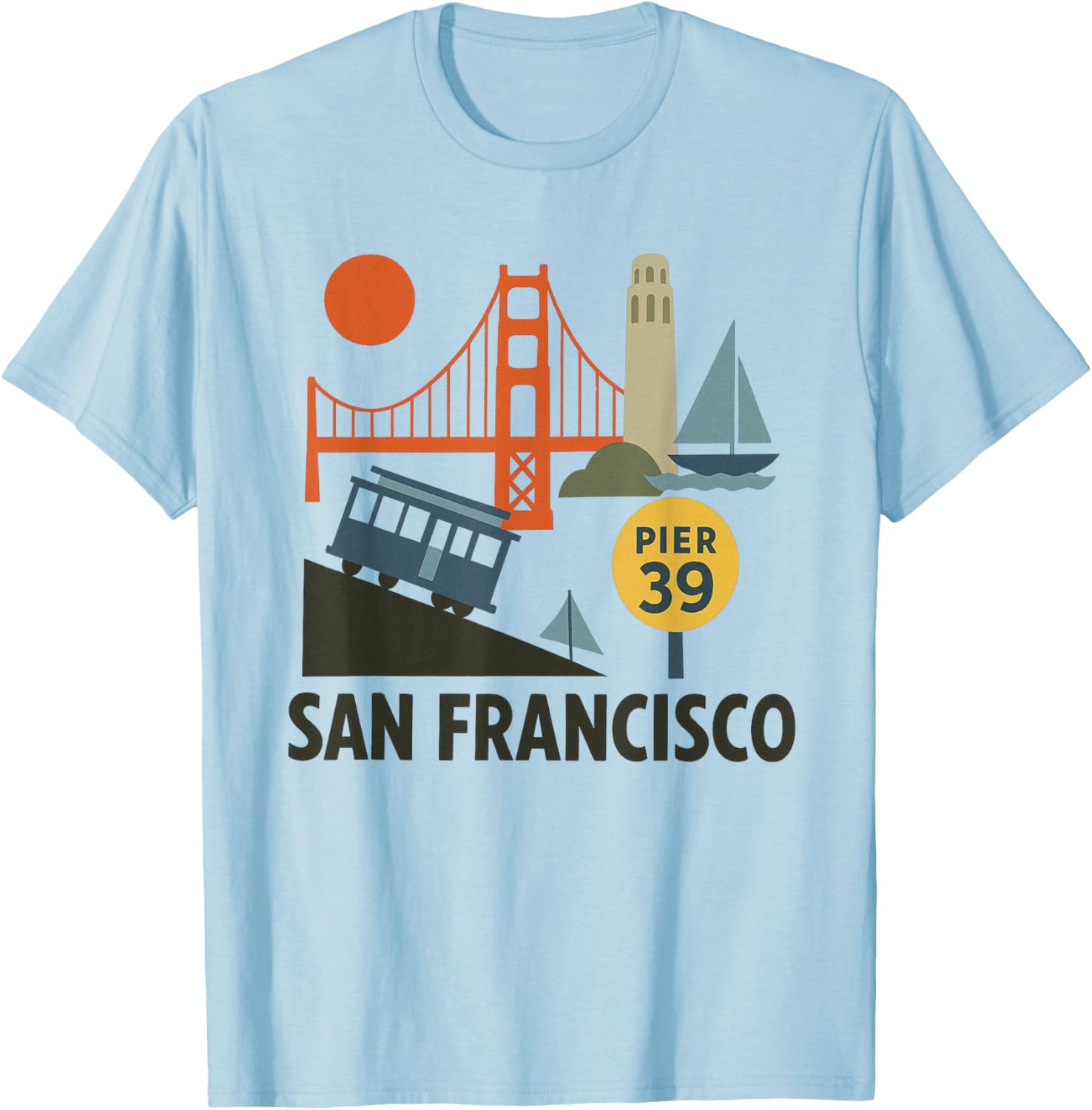 San Francisco Icons T-Shirt Featuring Famous City Landmarks - 7