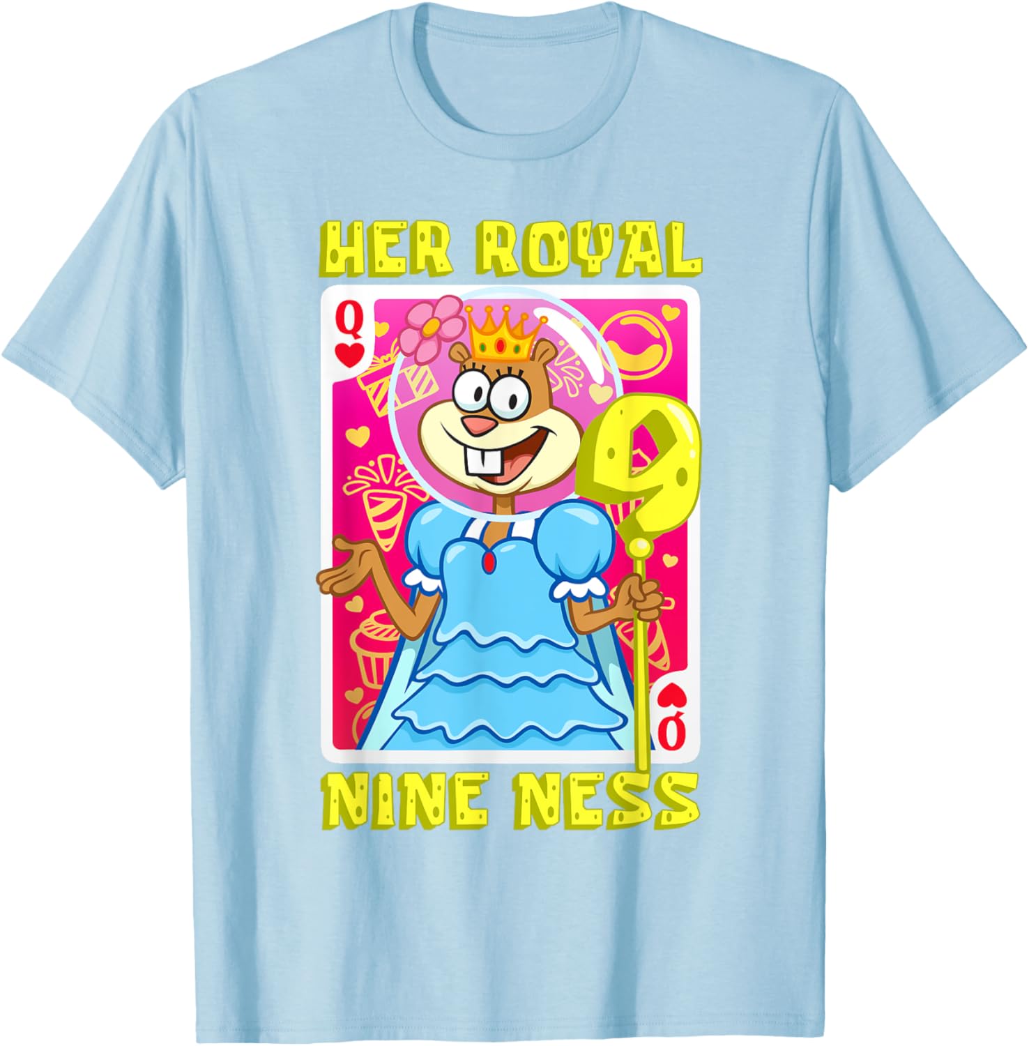 SpongeBob Her Royal Nine-ness Girl 9th Birthday T-Shirt for Kids - 4