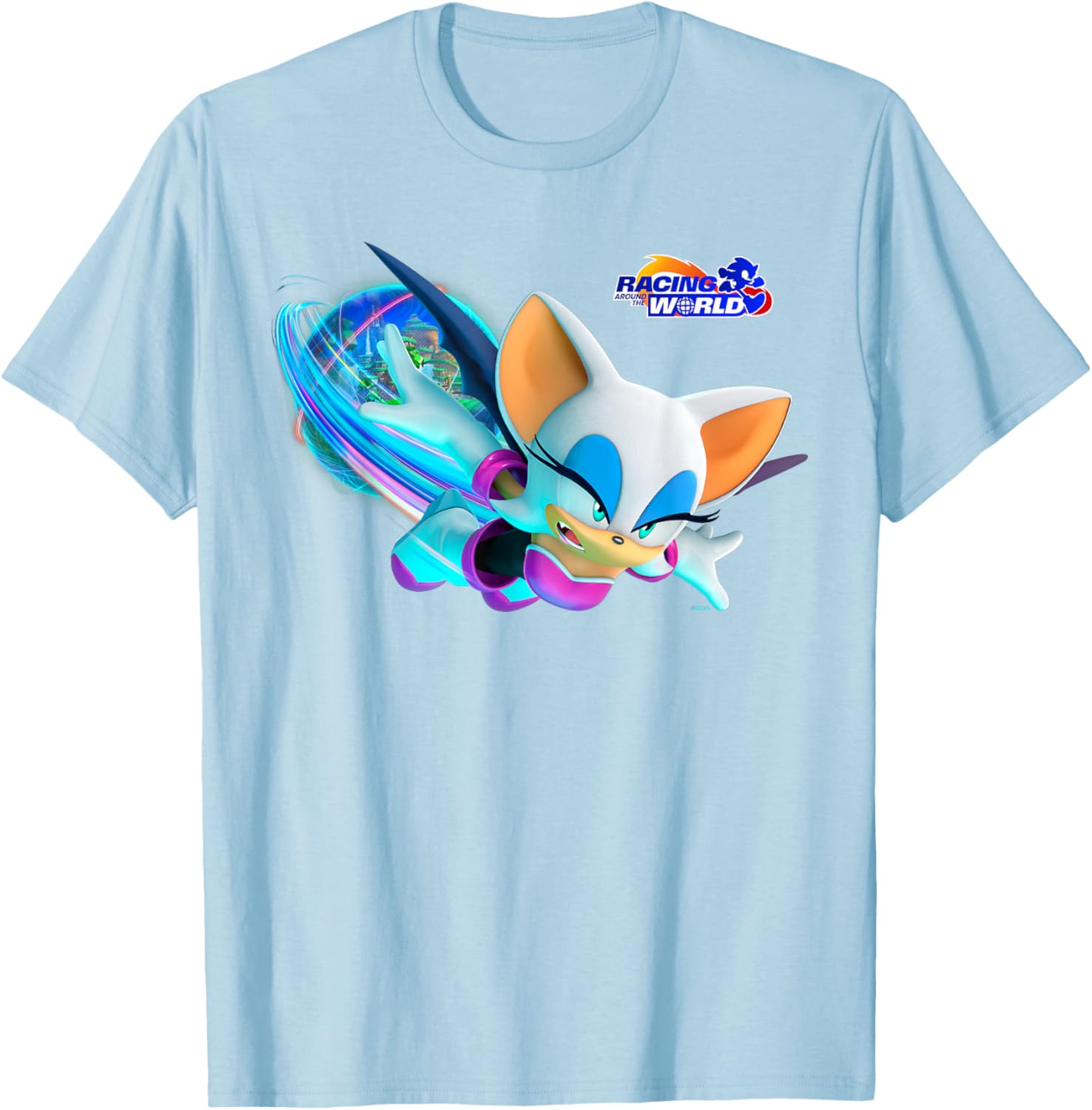Sonic the Hedgehog Racing Around the World Rouge T-Shirt for Fans - 17