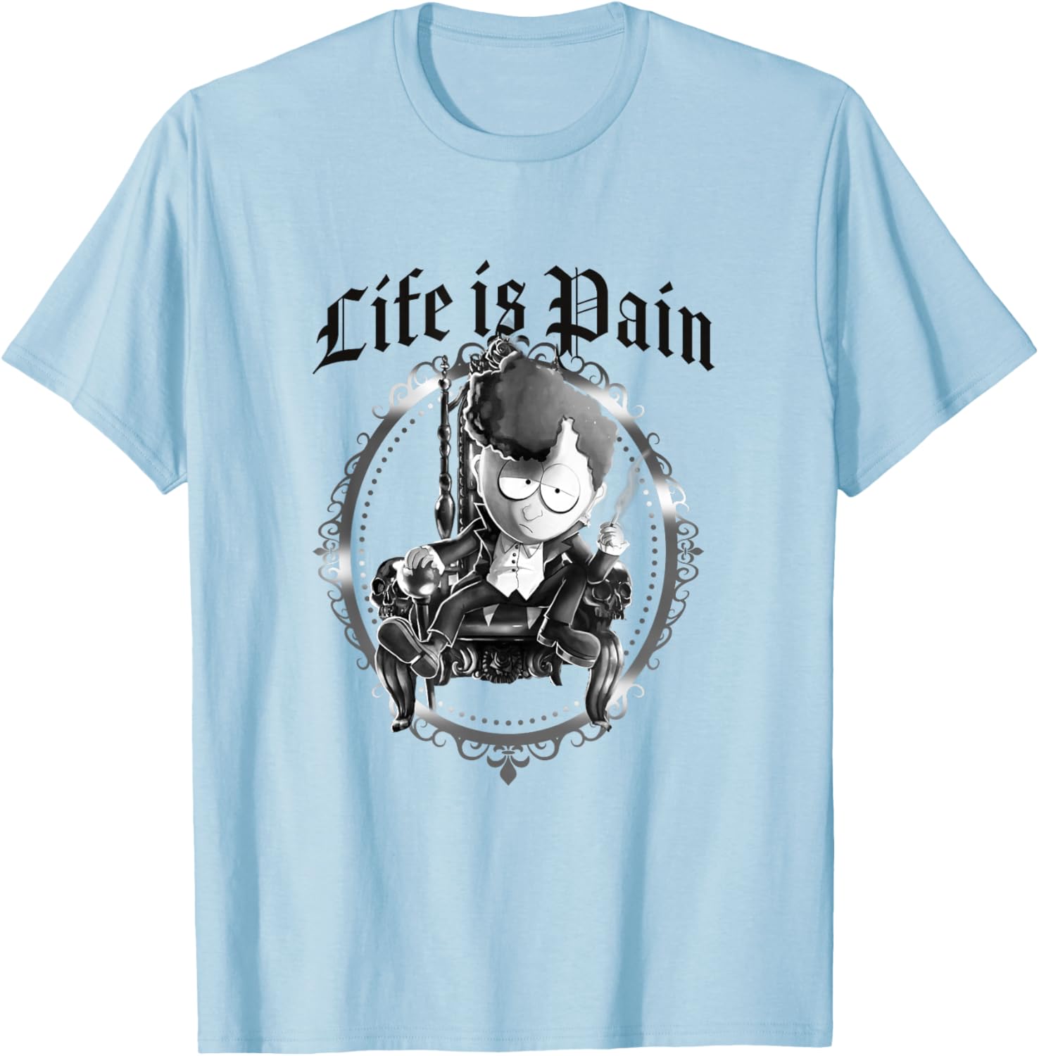 South Park Goth Kid Michael Life Is Pain Graphic T-Shirt for Fans - 1
