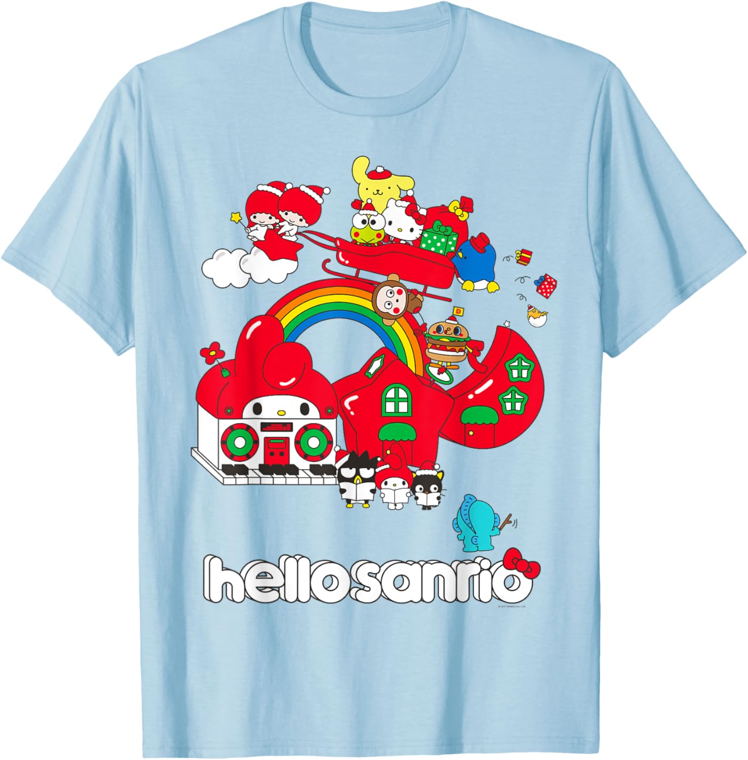Hello Sanrio Christmas Friends T-Shirt for Holiday Cheer and Fun! - 2