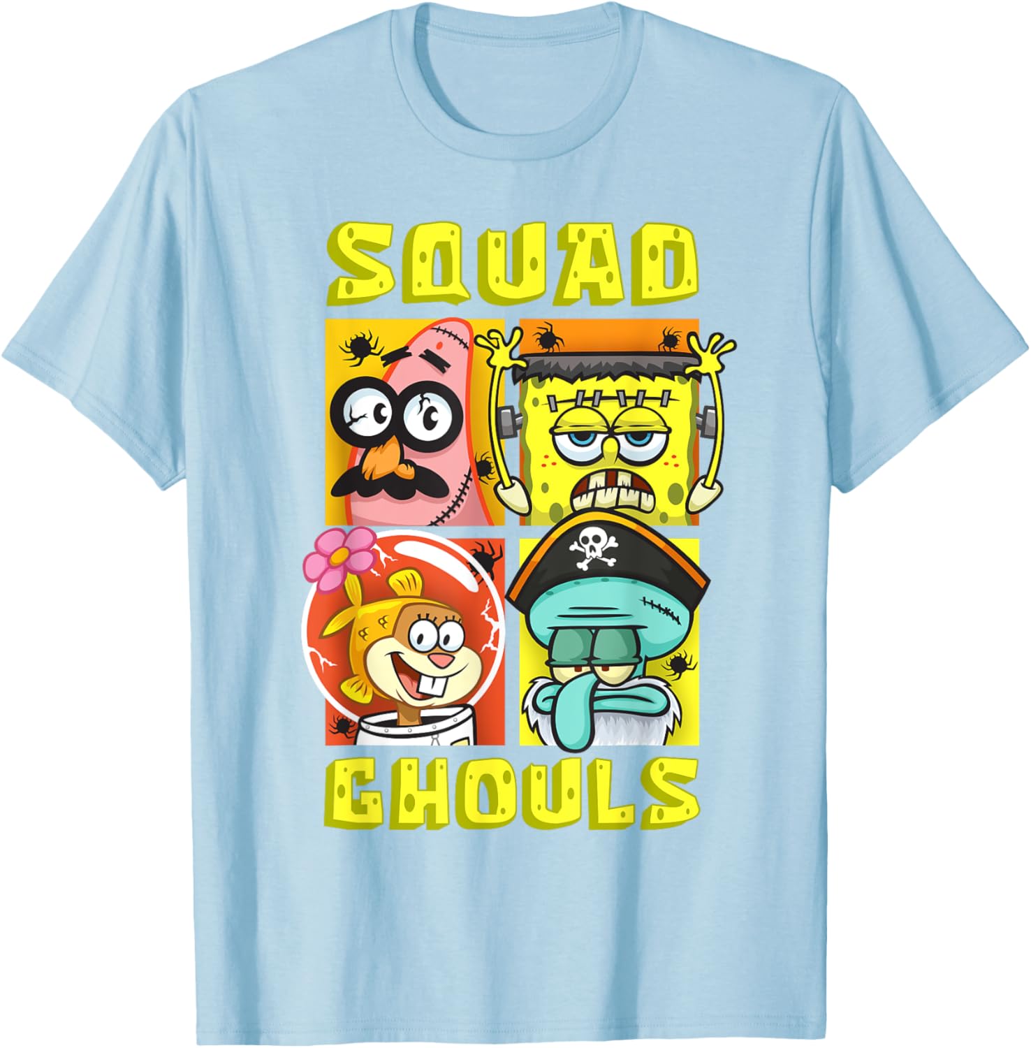 Mademark SpongeBob Halloween Squad T-Shirt with Patrick, Squidward & Sandy - 7
