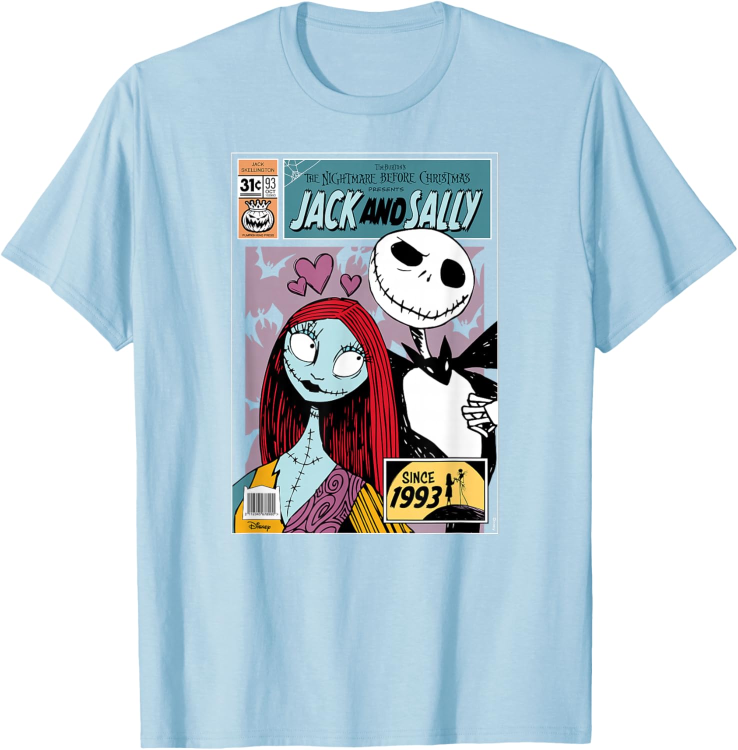 Jack and Sally Nightmare Before Christmas T-Shirt for Fans and Collectors - 5