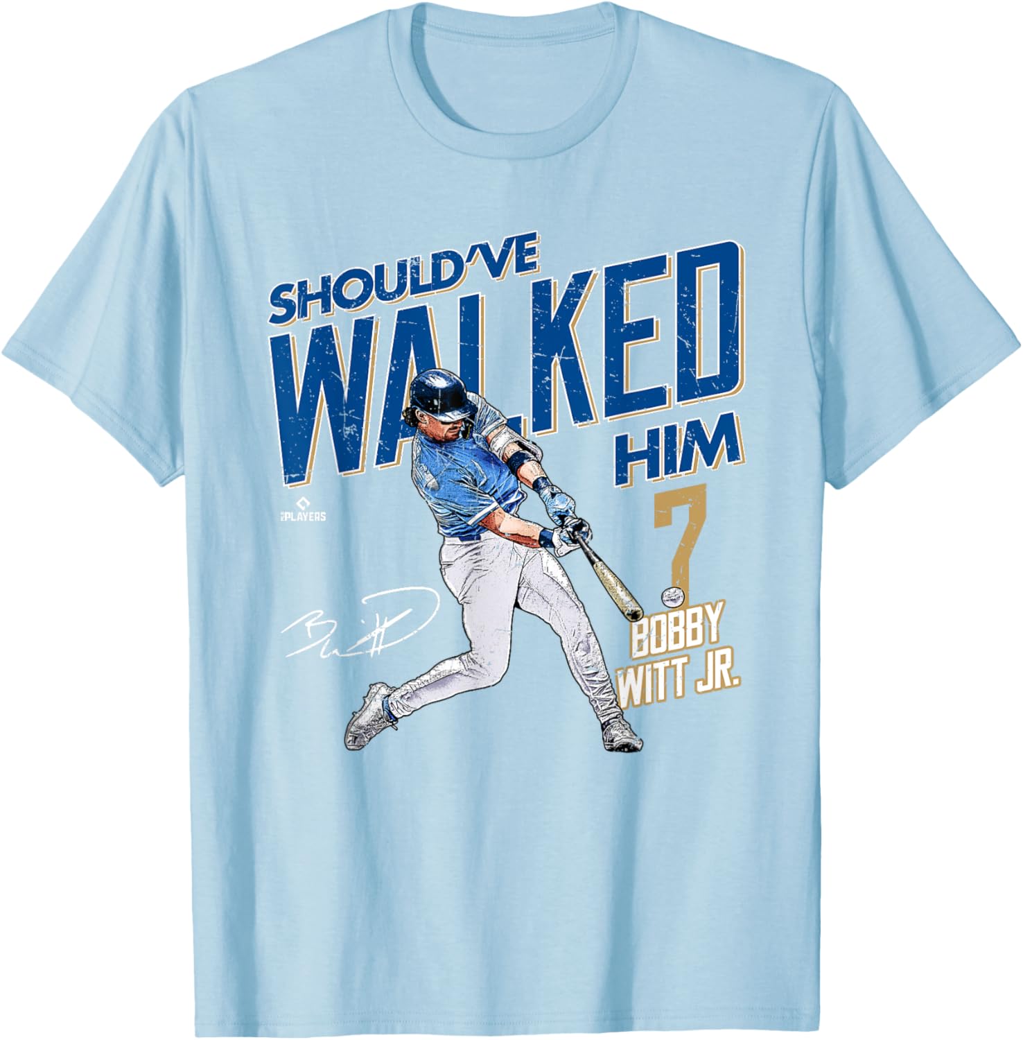 Should've Walked Him Bobby Witt Jr Kansas City Baseball T-Shirt for Fans - 2