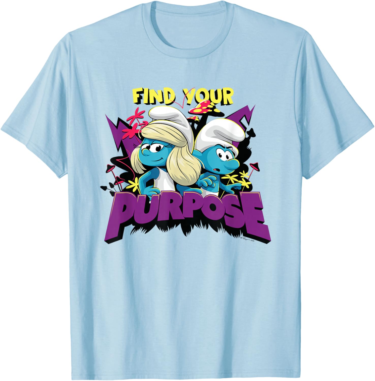 Smurfs Movie T-Shirt for Fans - Smurfette and No Name Design - 6