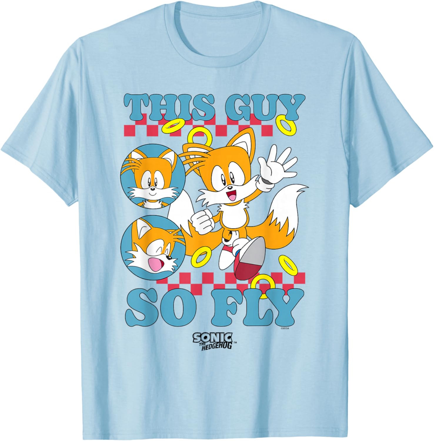 Sonic The Hedgehog Vintage Tails Logo T-Shirt for Fans and Collectors - 4