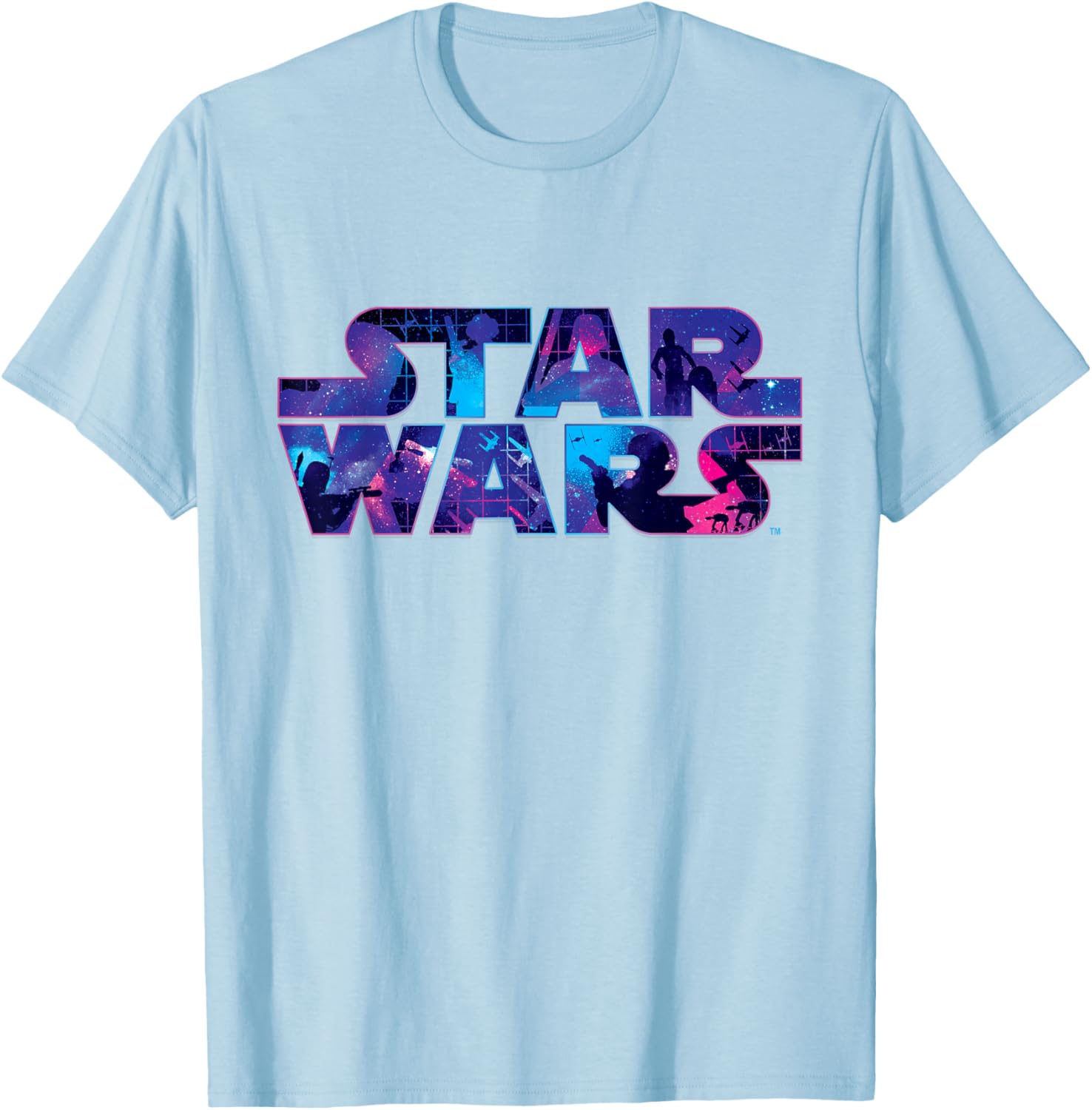 Retro 90s Star Wars Logo Galaxy T-Shirt for Fans of Classic Sci-Fi - 16