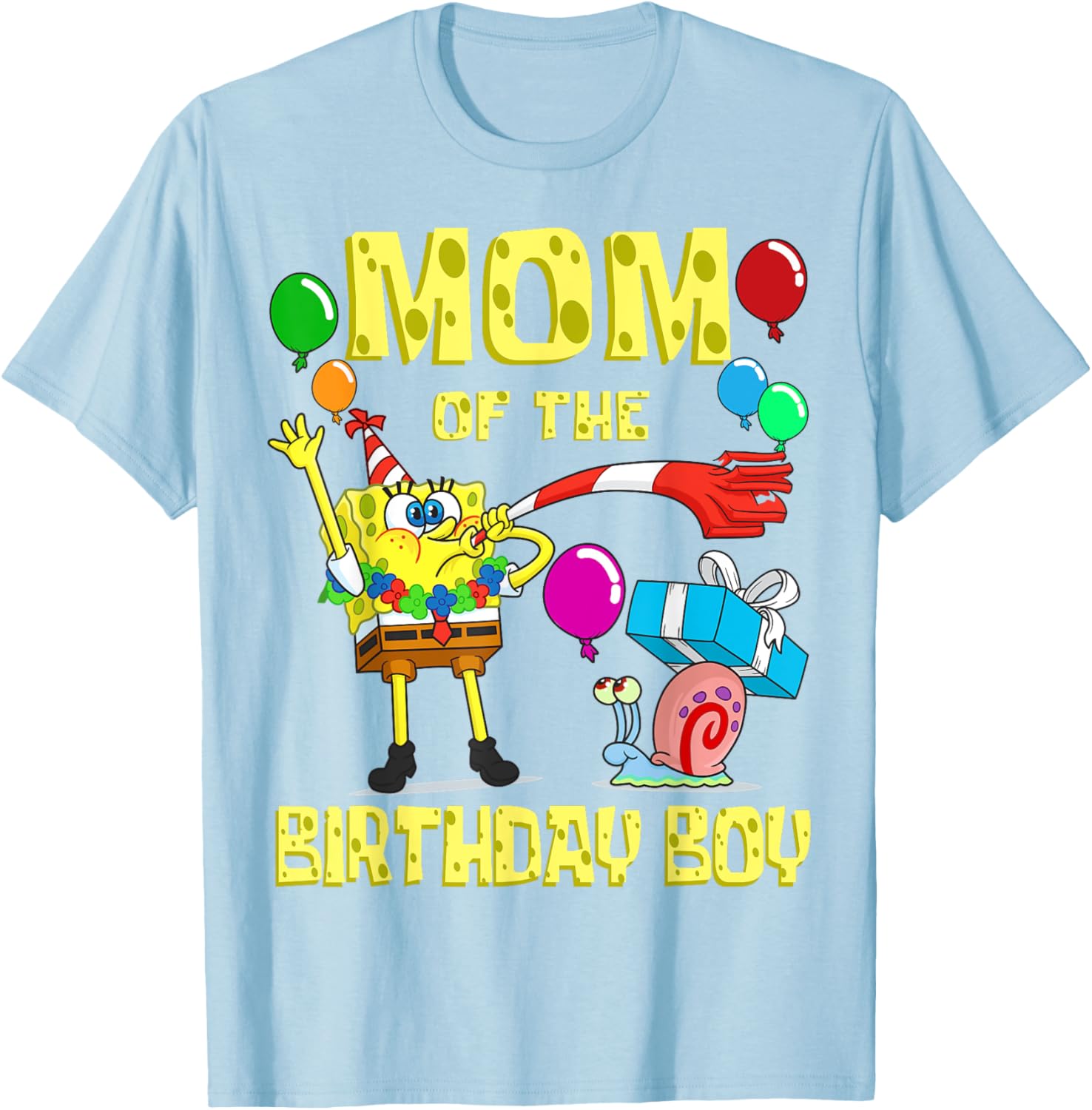 SpongeBob Mommy of the Birthday Boy Party T-Shirt for Fun Celebrations - 7