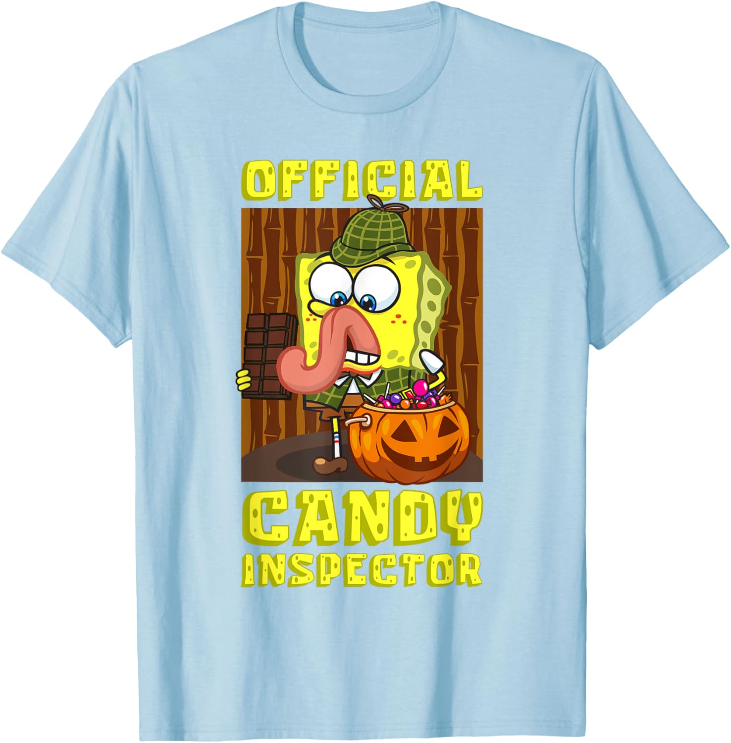 Mademark SpongeBob SquarePants Halloween Candy Inspector Fun T-Shirt - 17