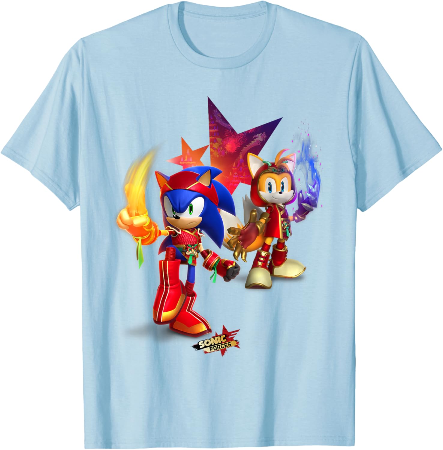 Sonic Forces Dragonfire Sonic and Dragonclaw Tails T-Shirt for Fans - 14