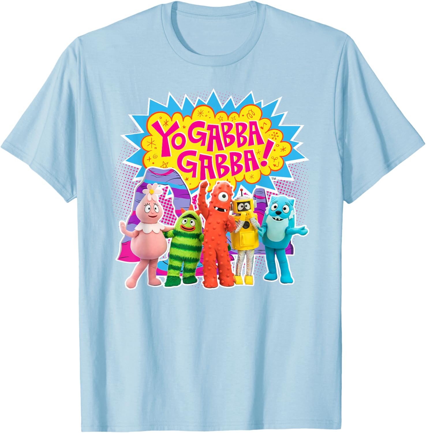 Yo Gabba Gabba Colorful Character Cutouts T-Shirt for Kids and Fans - 6