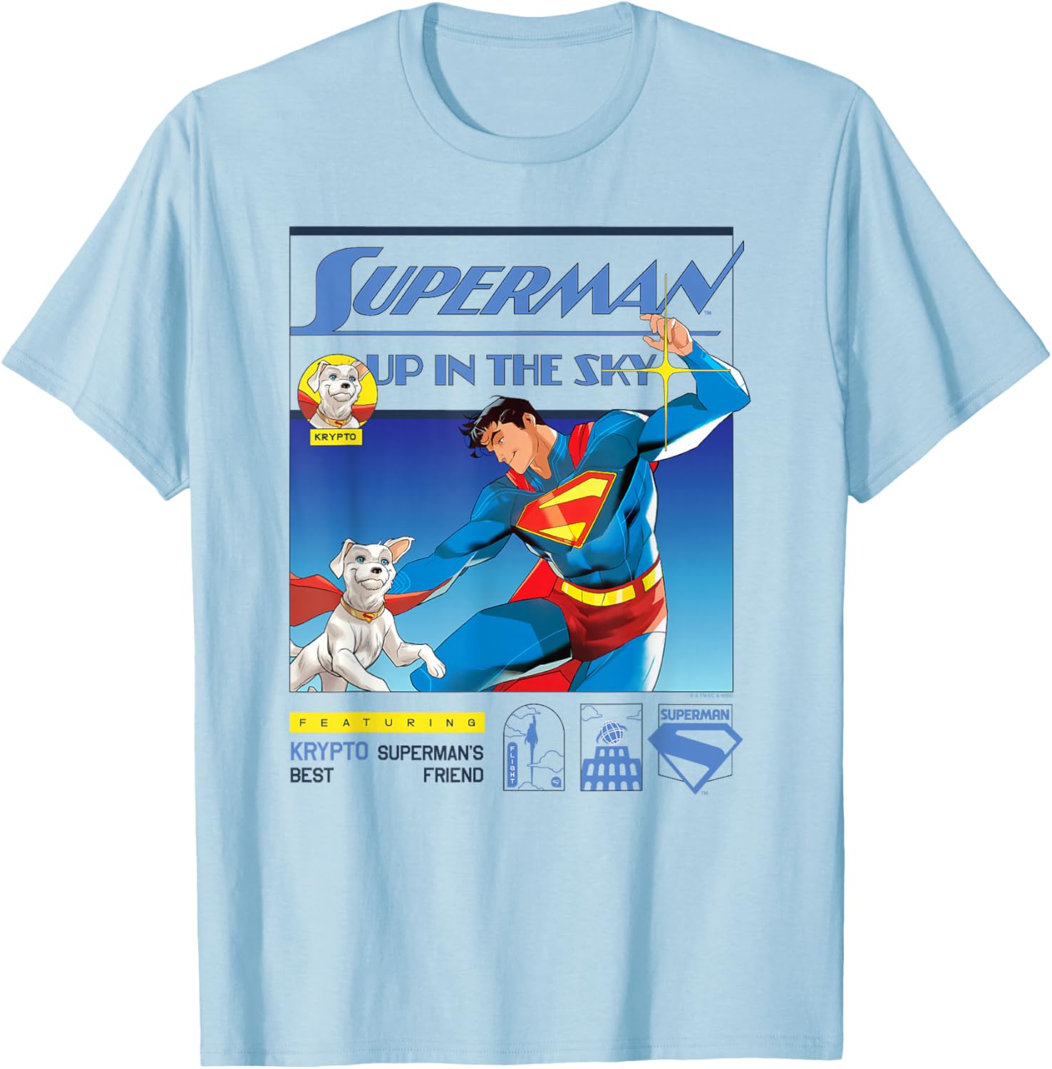 Superman 2025 Up In The Sky Krypto Poster T-Shirt for Fans - 3