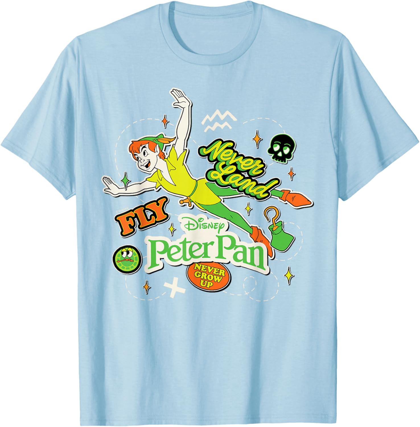 Peter Pan Stickers T-Shirt for Fun and Adventure Lovers - 14