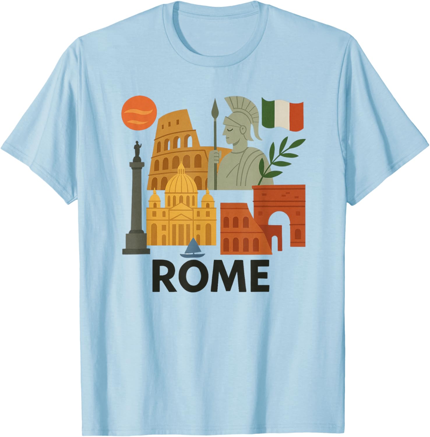 Rome Italy Landmarks Graphic Tee Perfect Souvenir for Travelers - 8
