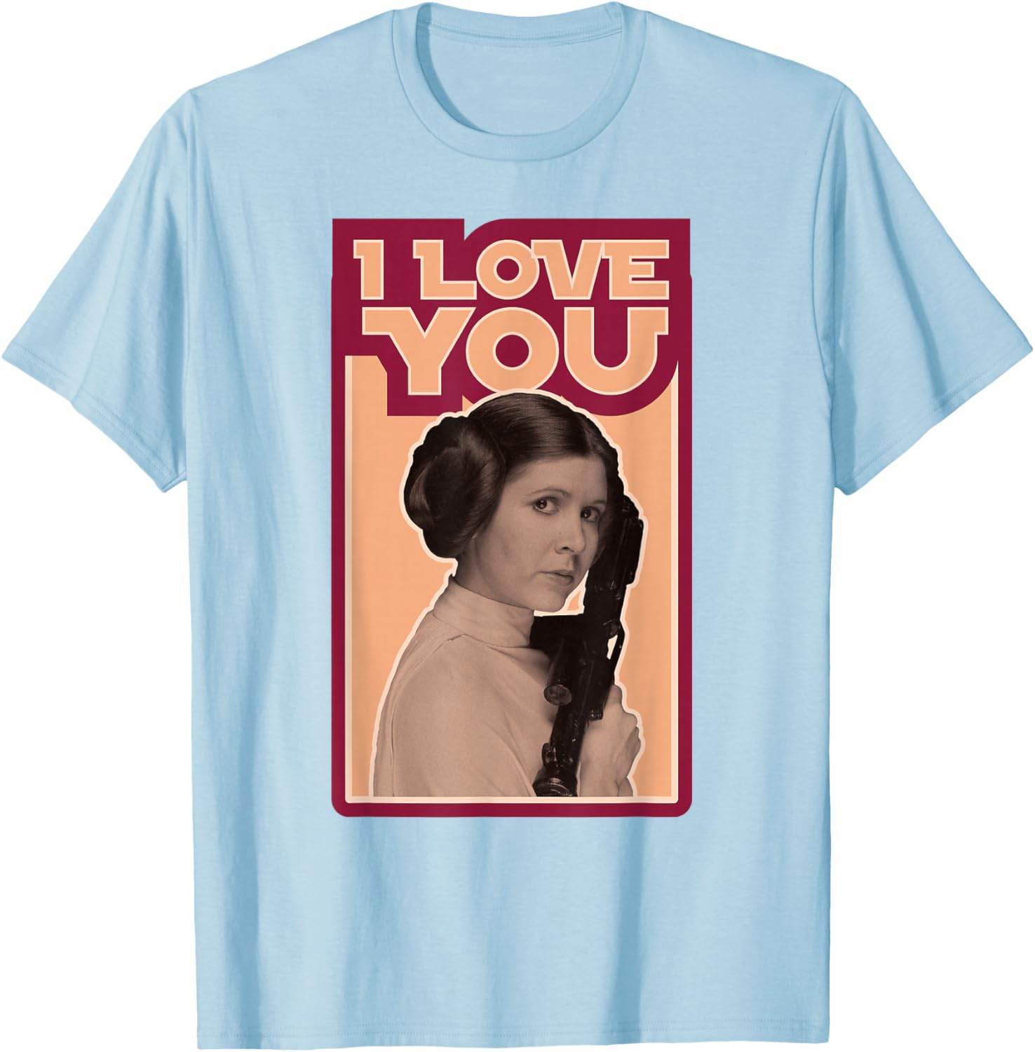 Star Wars Valentine's Day Princess Leia I Love You Vintage T-Shirt - 3