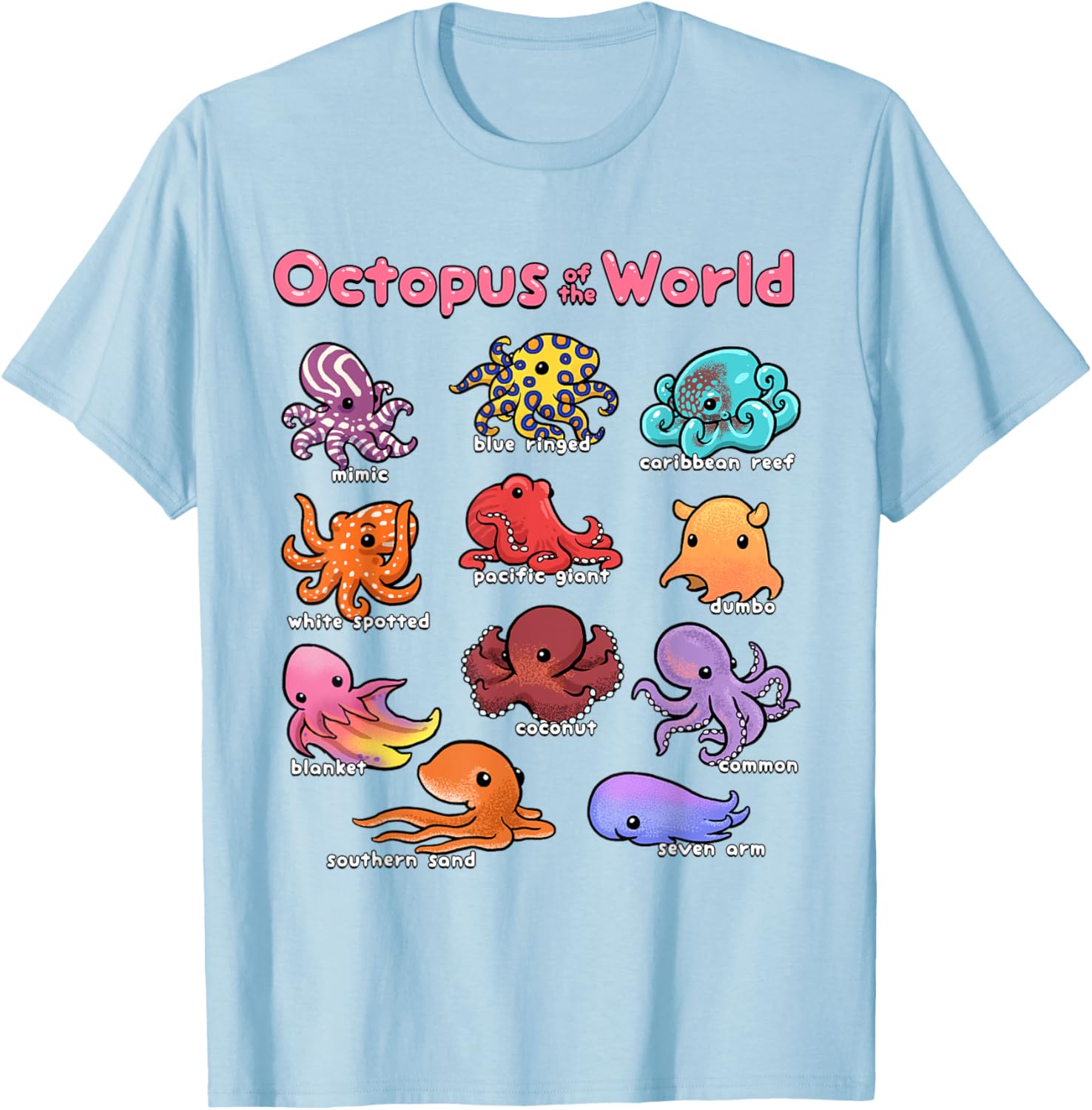 Octopus Sea Animals T-Shirt for Marine Life Lovers and Ocean Enthusiasts - 13