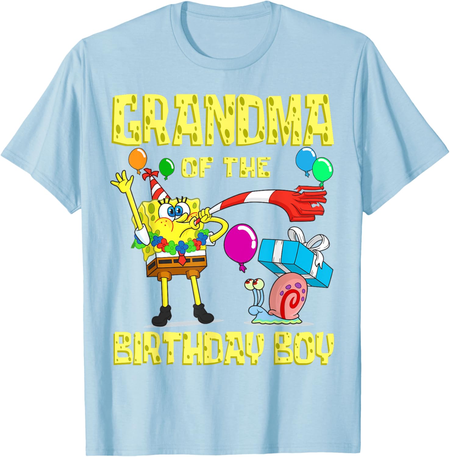 SpongeBob Grandma of the Birthday Boy T-Shirt Fun Party Apparel - 1