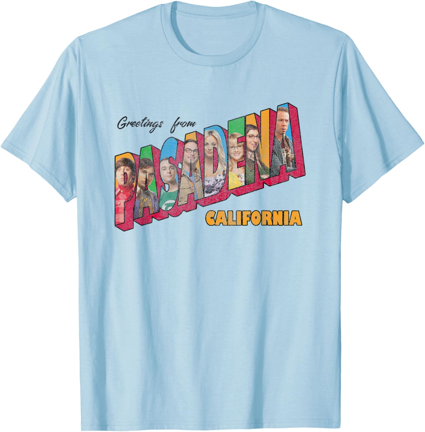 The Big Bang Theory Pasadena TV T-Shirt Fun Front Back Design - 1