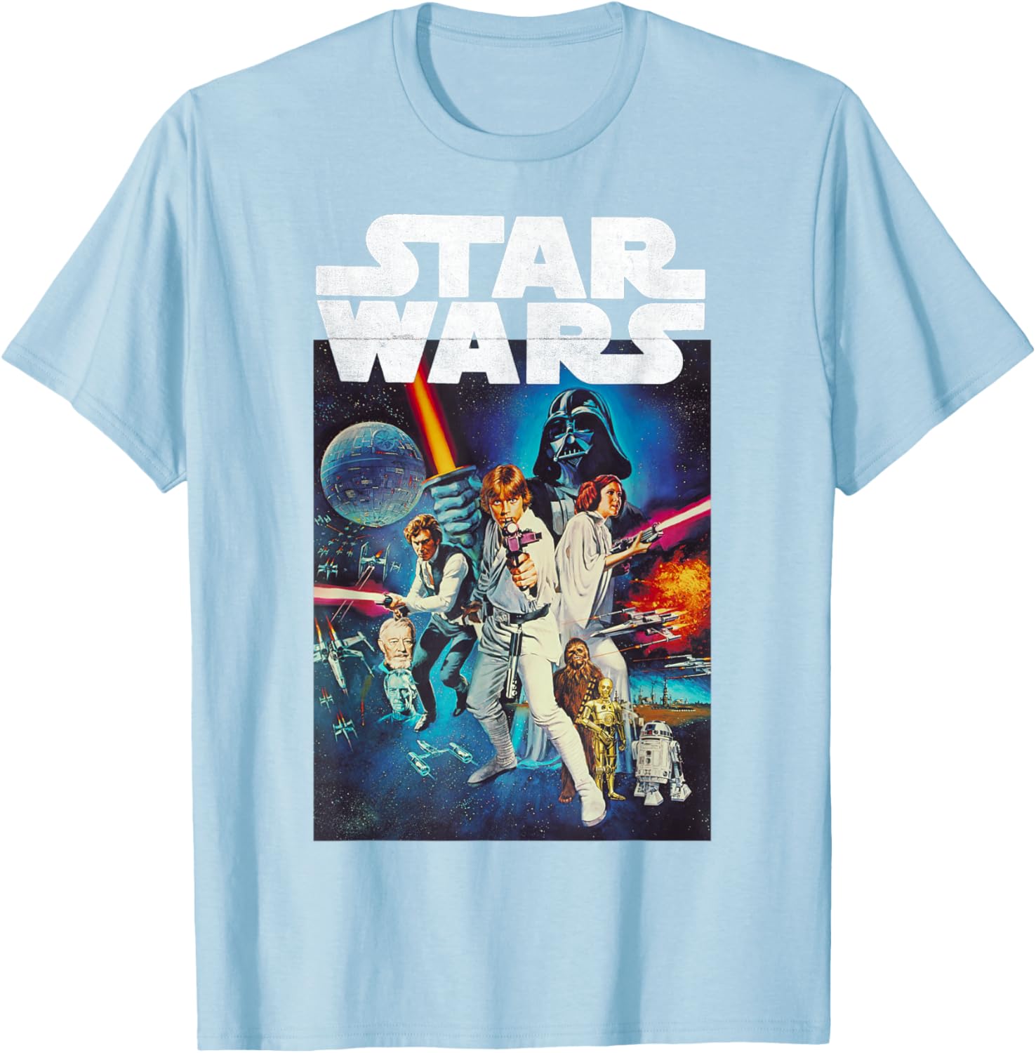 Star Wars Vintage Cast Poster T-Shirt for Disney Fans and Collectors - 10