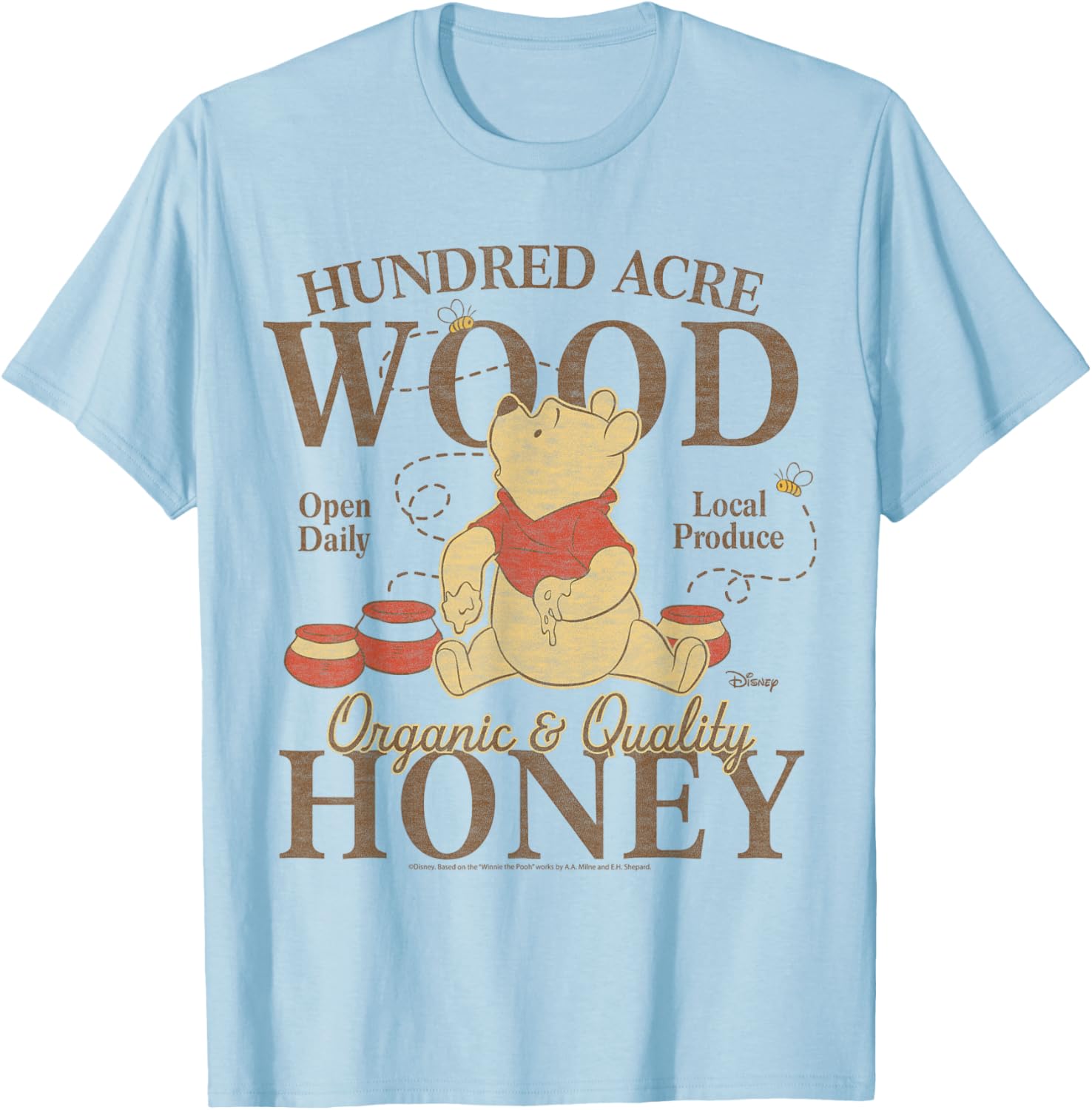Winnie The Pooh Organic Honey T-Shirt for Kids in Hundred Acre Wood - 10