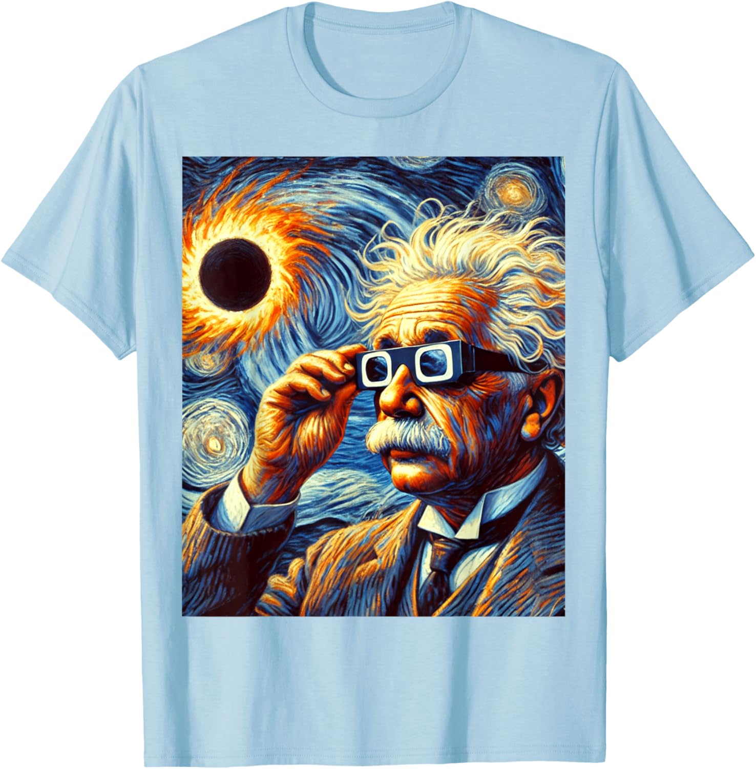 Van Gogh Inspired Solar Eclipse 2025 Physics Student T-Shirt - 17