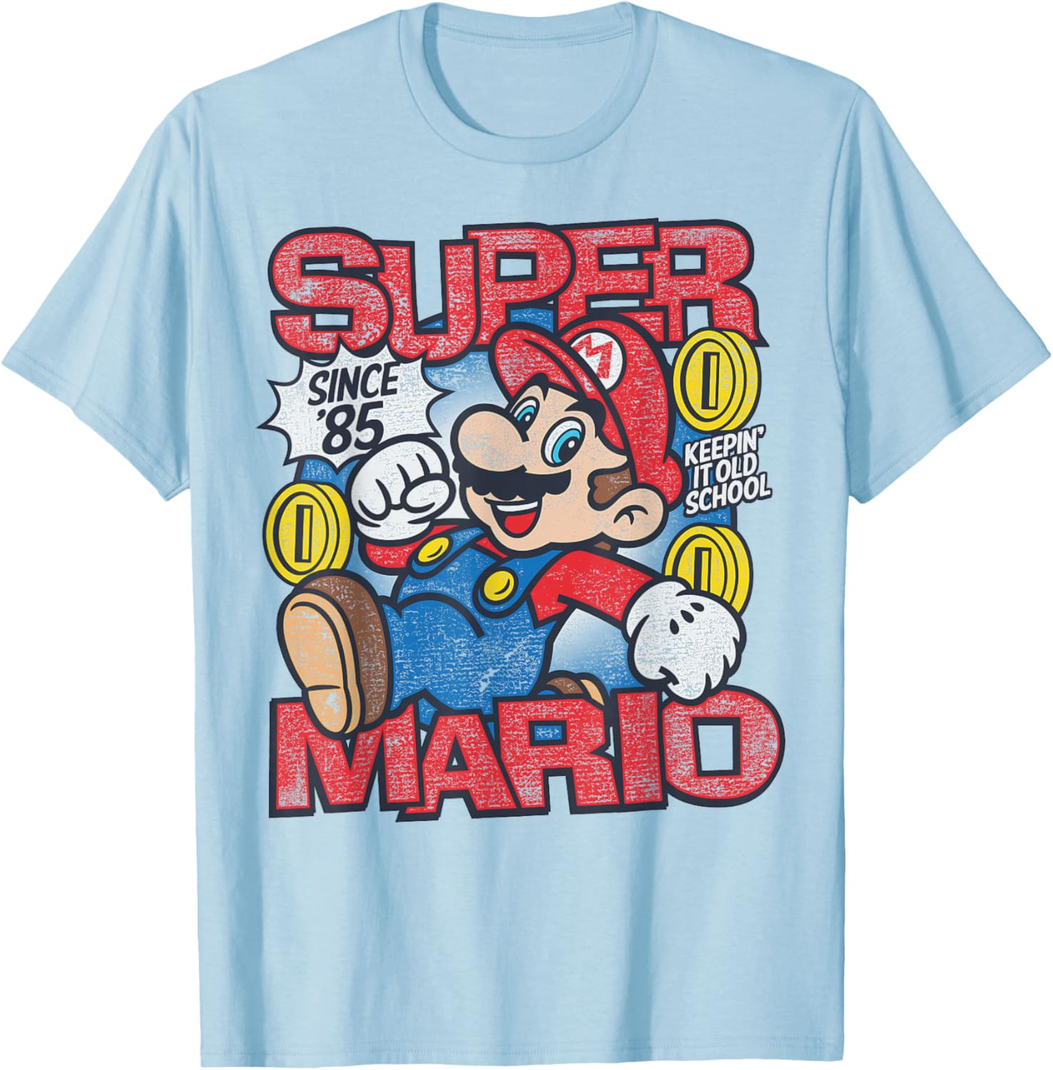 Vintage Super Mario Bros Mushroom Kingdom T-Shirt Since 85 Retro Style - 6