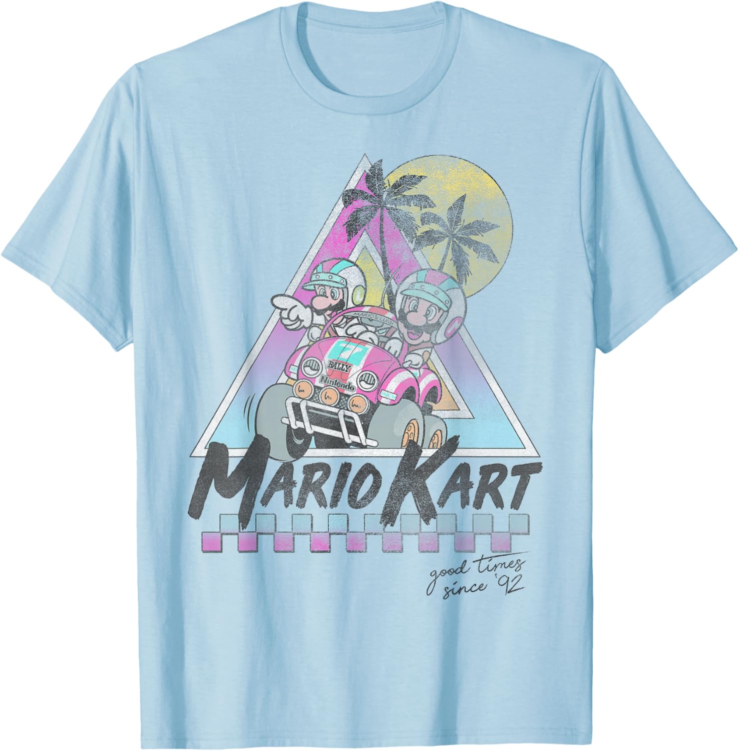 Vintage Mario Kart Mario and Luigi T-Shirt for Gamers Since 92 - 2