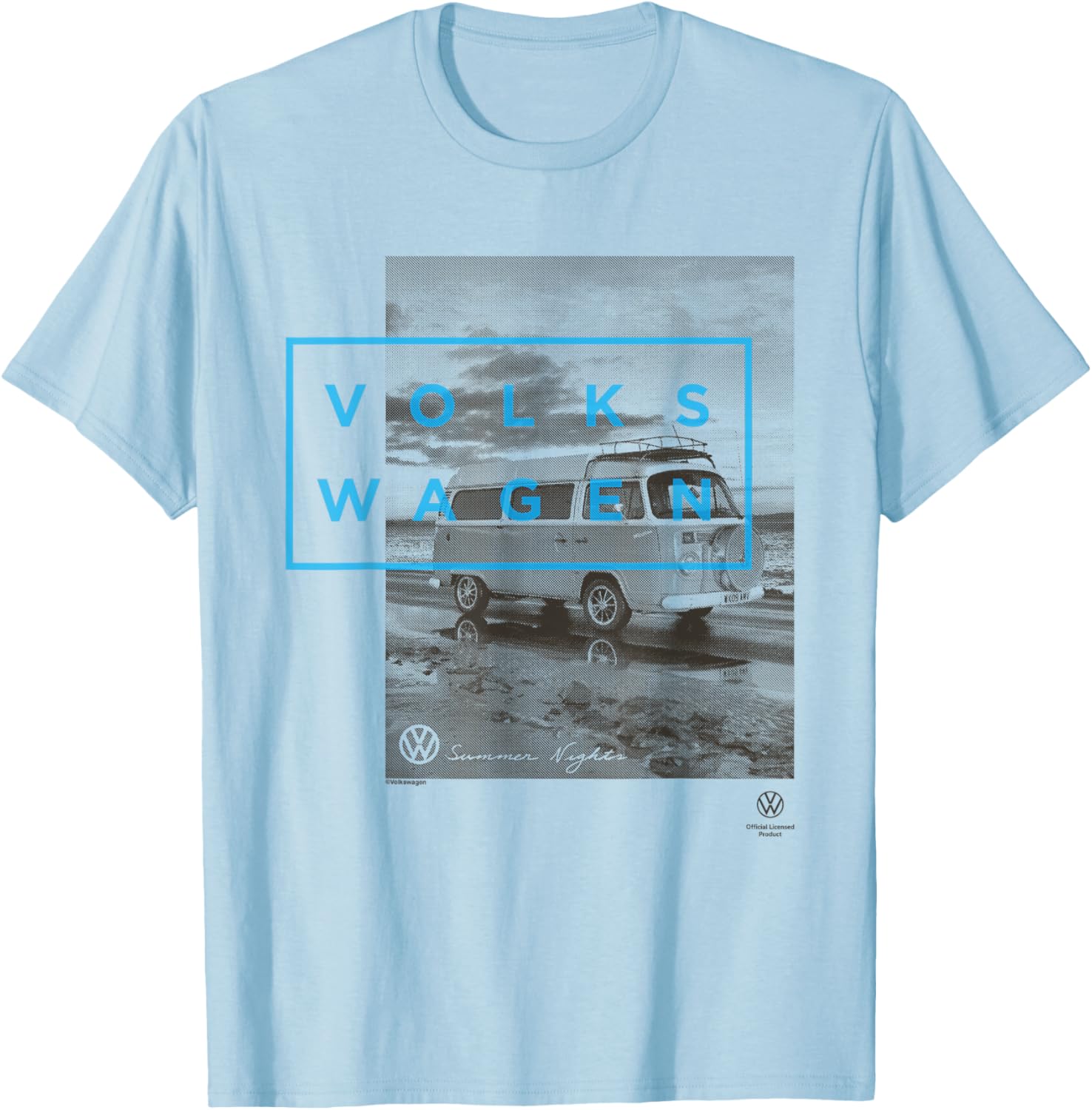 Volkswagen Campervan Beach Summer Nights T-Shirt for Fun Summer Style - 6