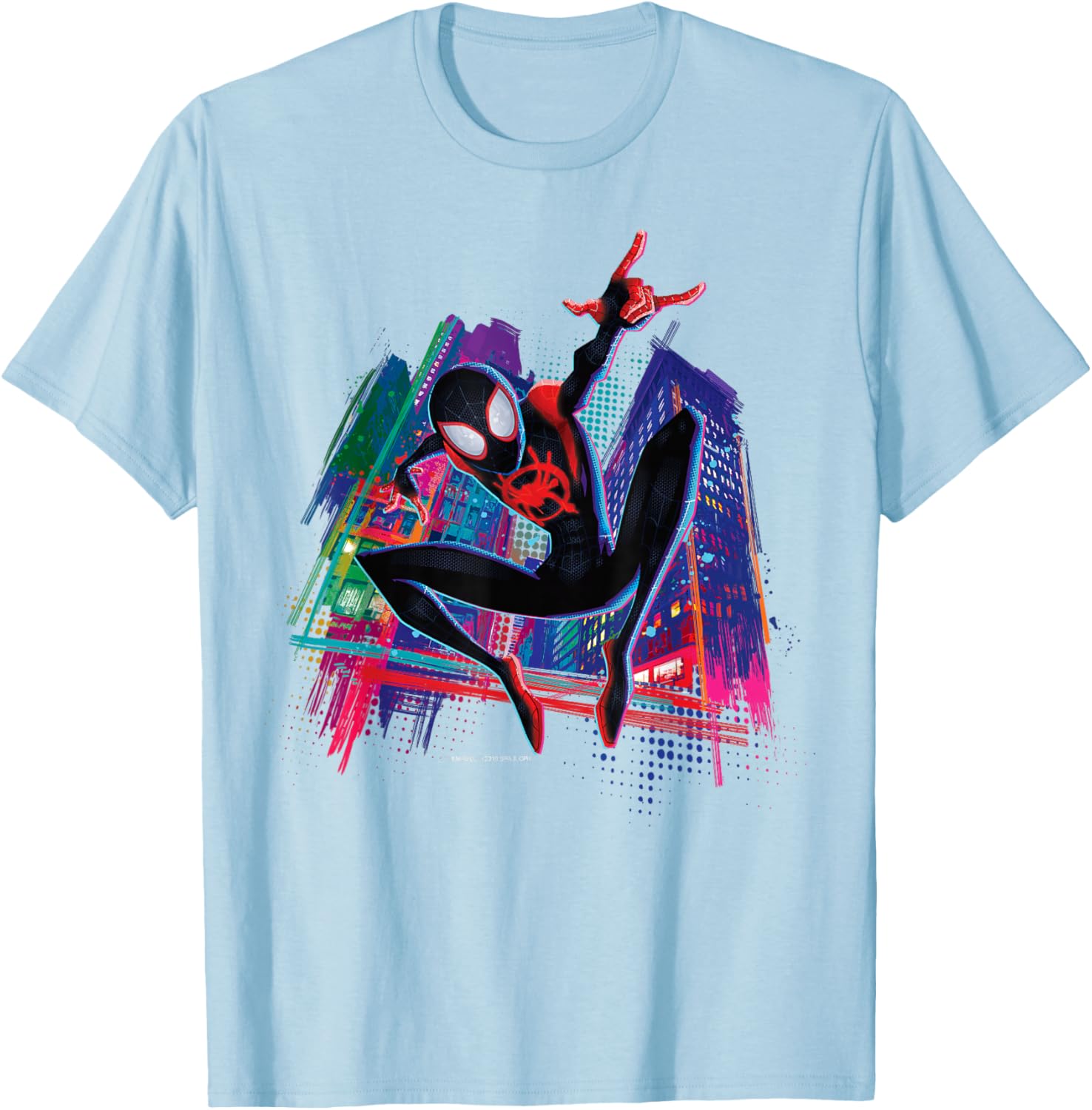 Spider-Man Miles Morales Graffiti City T-Shirt for Stylish Fans - 14