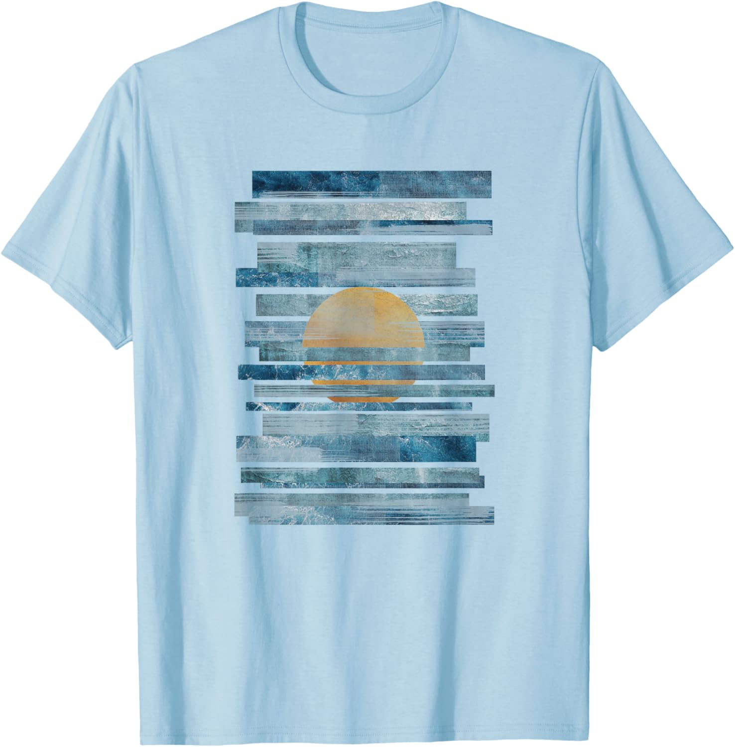 Oceanic Sunset Strips T-Shirt for Effortless Style and Comfort - 18