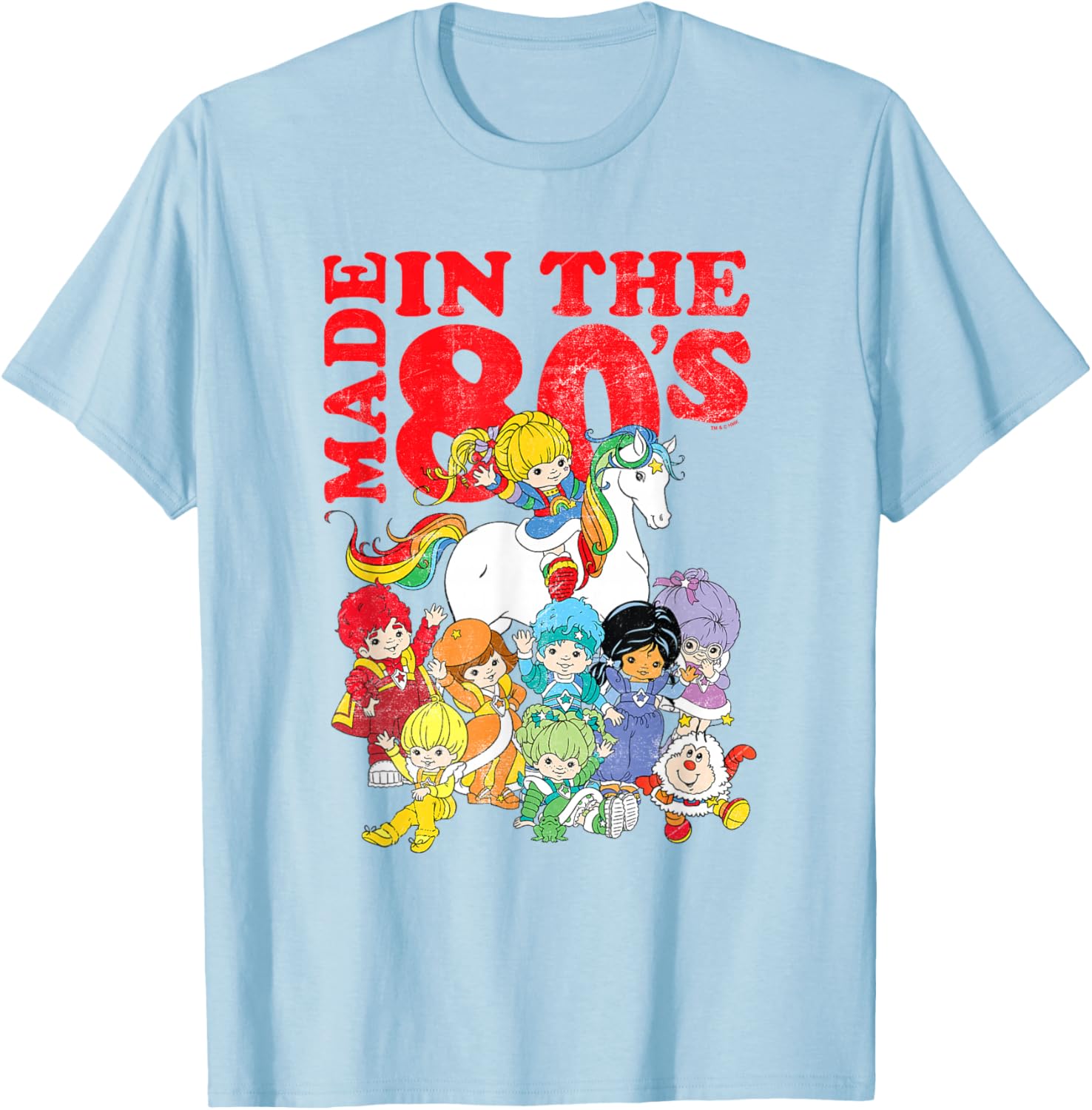 Rainbow Brite Vintage Distressed T-Shirt 80s Group Shot for Fans - 8