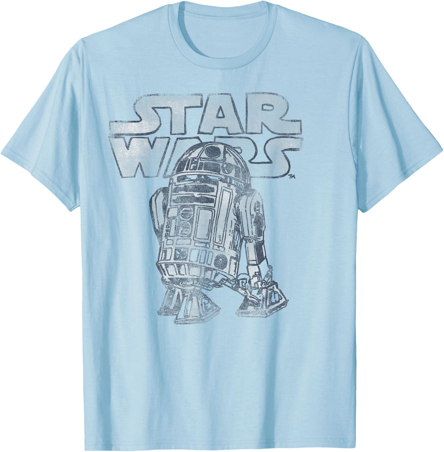 Vintage R2-D2 Distressed T-Shirt for Star Wars Fans - C2 Disney+ Style - 10