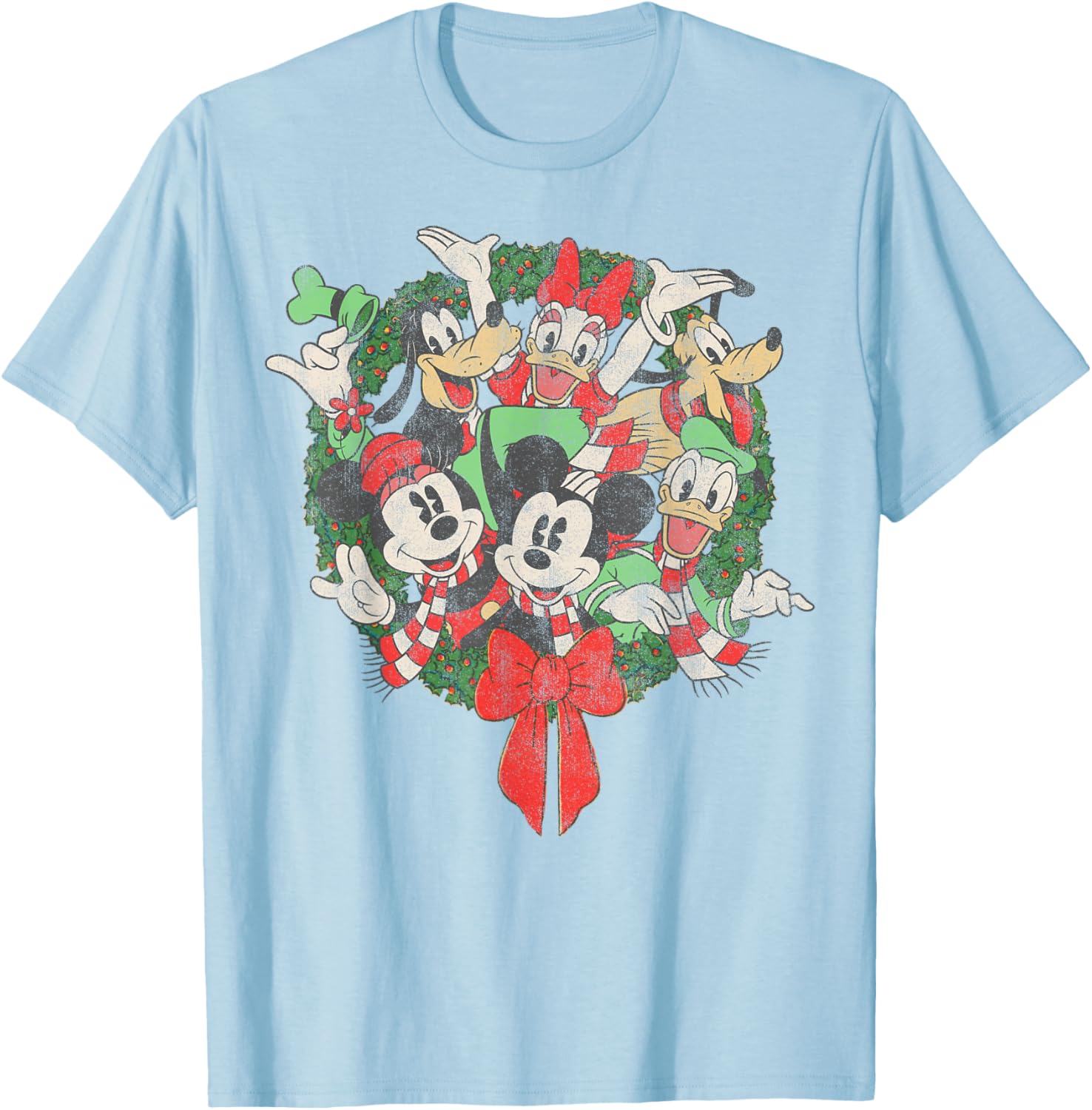 Disney Christmas Wreath T-Shirt for Festive Family Gatherings - 9