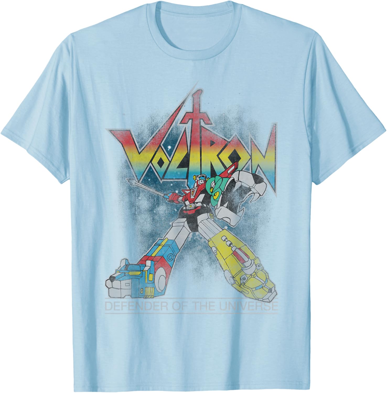 Voltron Retro Defender Rainbow Graphic T-Shirt for Fans and Collectors - 8