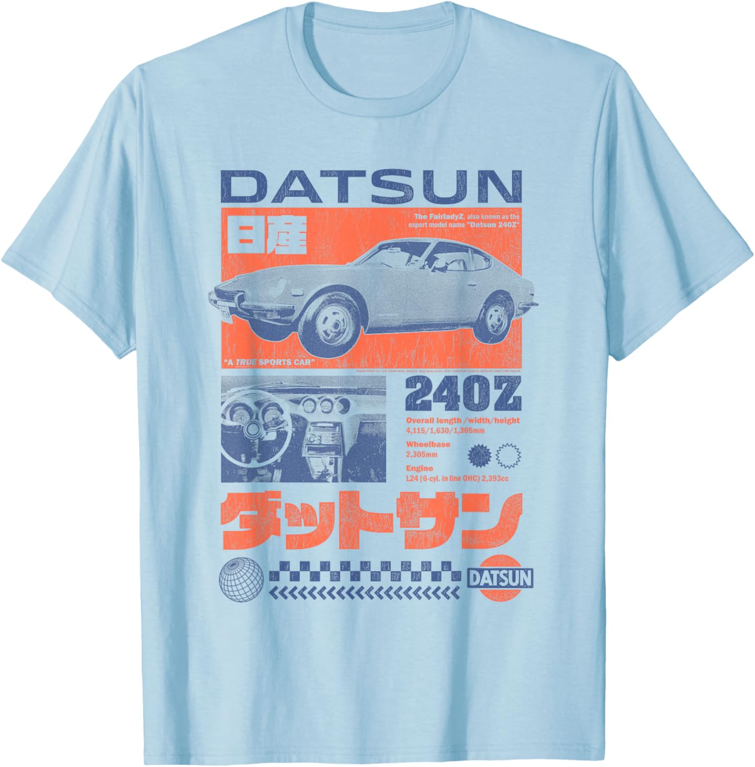 Nissan Datsun Retro 24OZ Vintage Car T-Shirt for Classic Car Lovers - 2