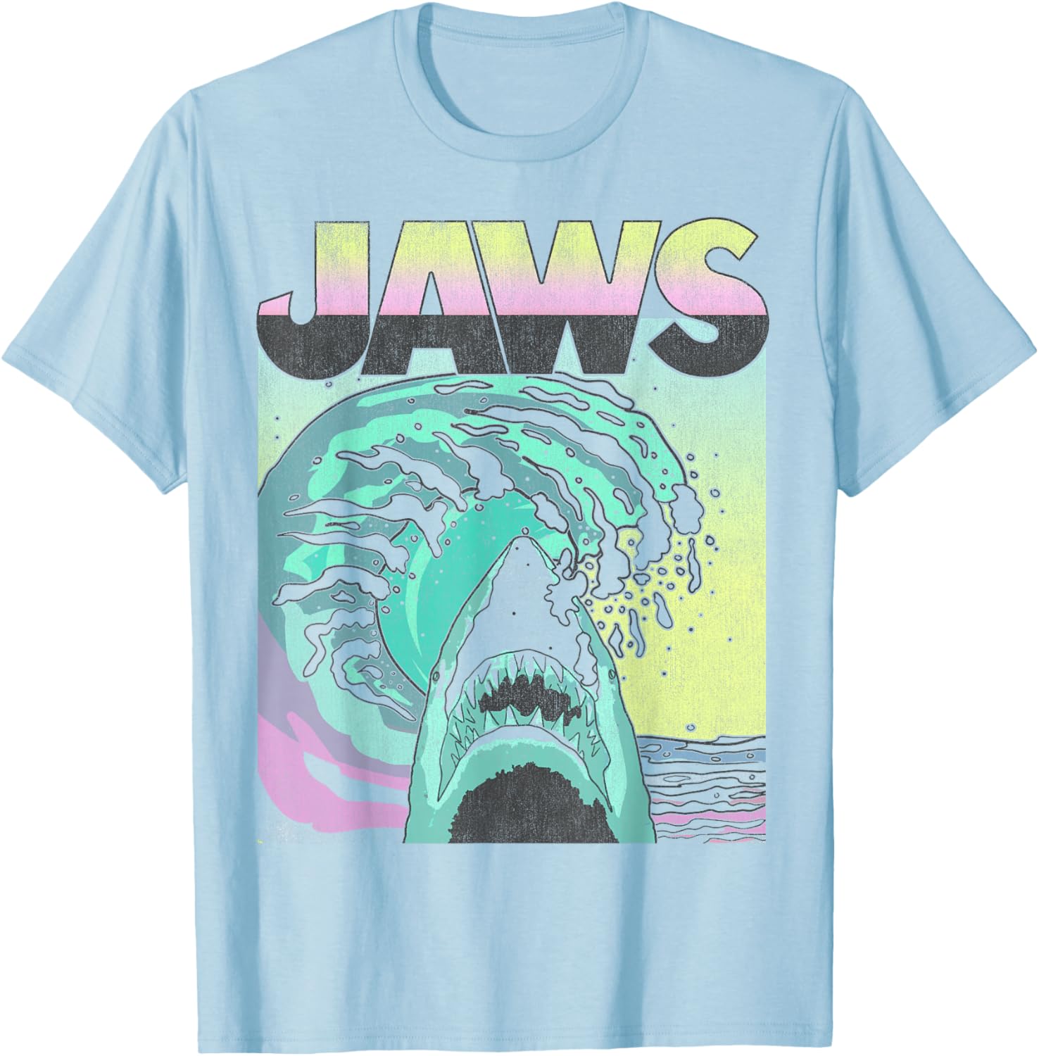 Retro Jaws Wave Poster T-Shirt for Shark Lovers – Stylish & Unique Tee - 1