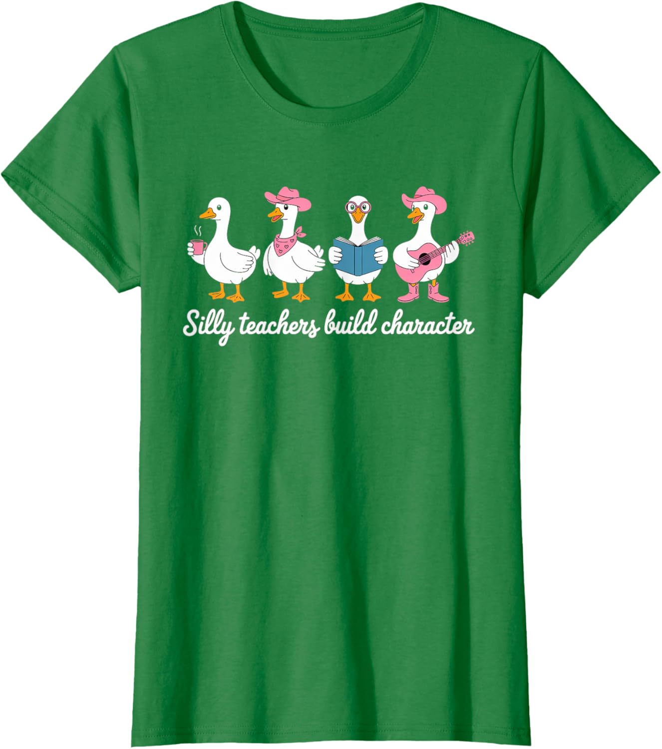 Funny Goose Back to School T-Shirt for Teachers - Silly Character Design - 7